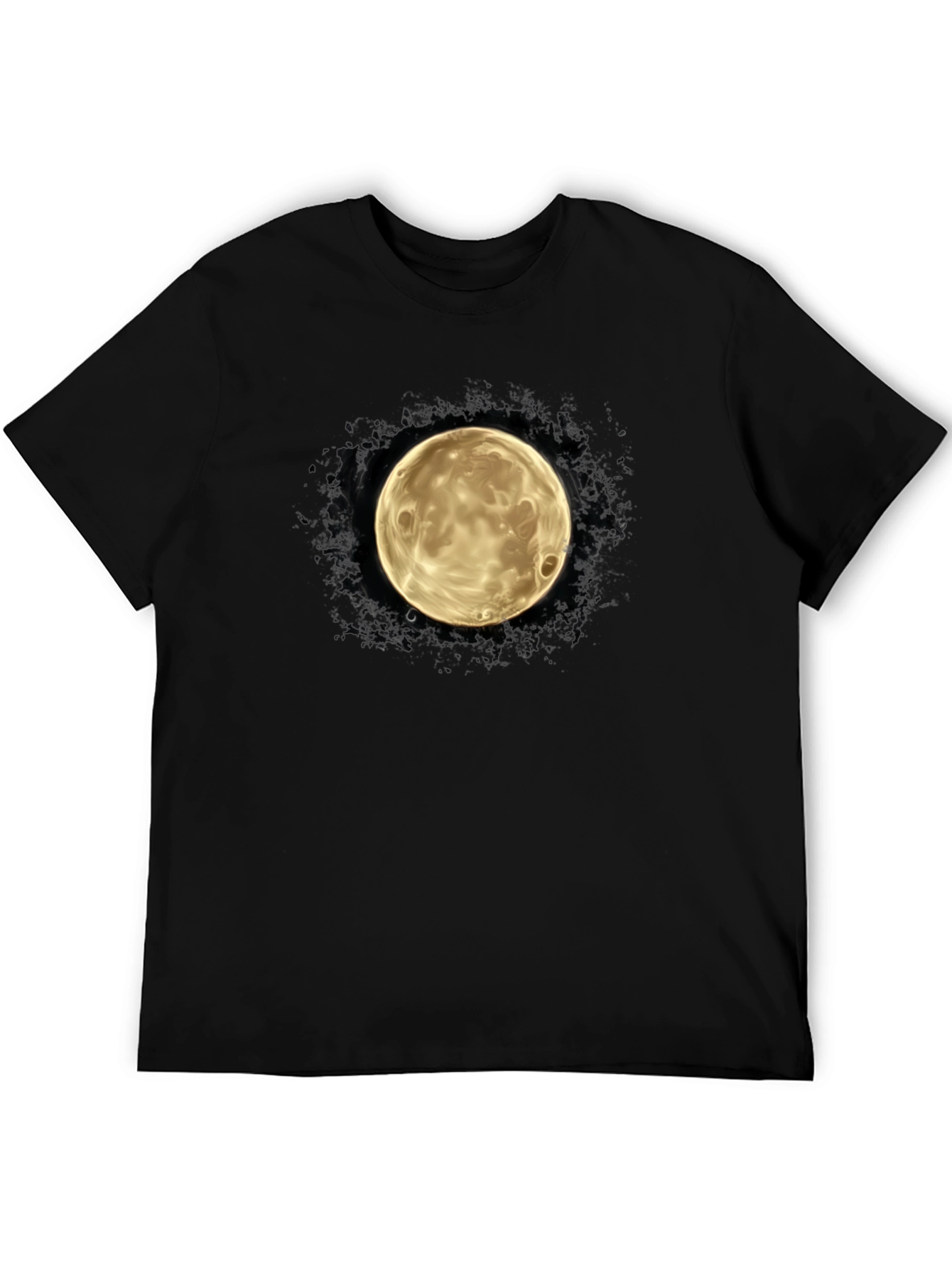 Lunar Graphic Tee - Mens Black Cotton T-Shirt
