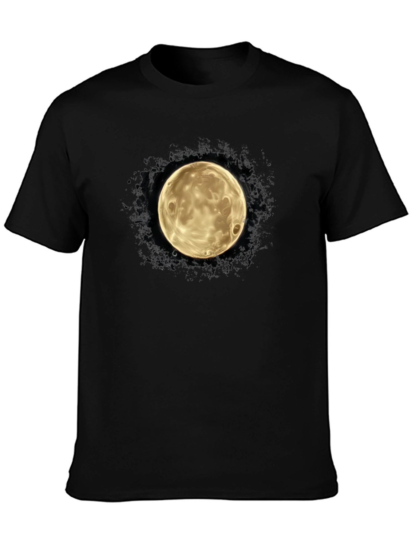 Lunar Graphic Tee - Mens Black Cotton T-Shirt