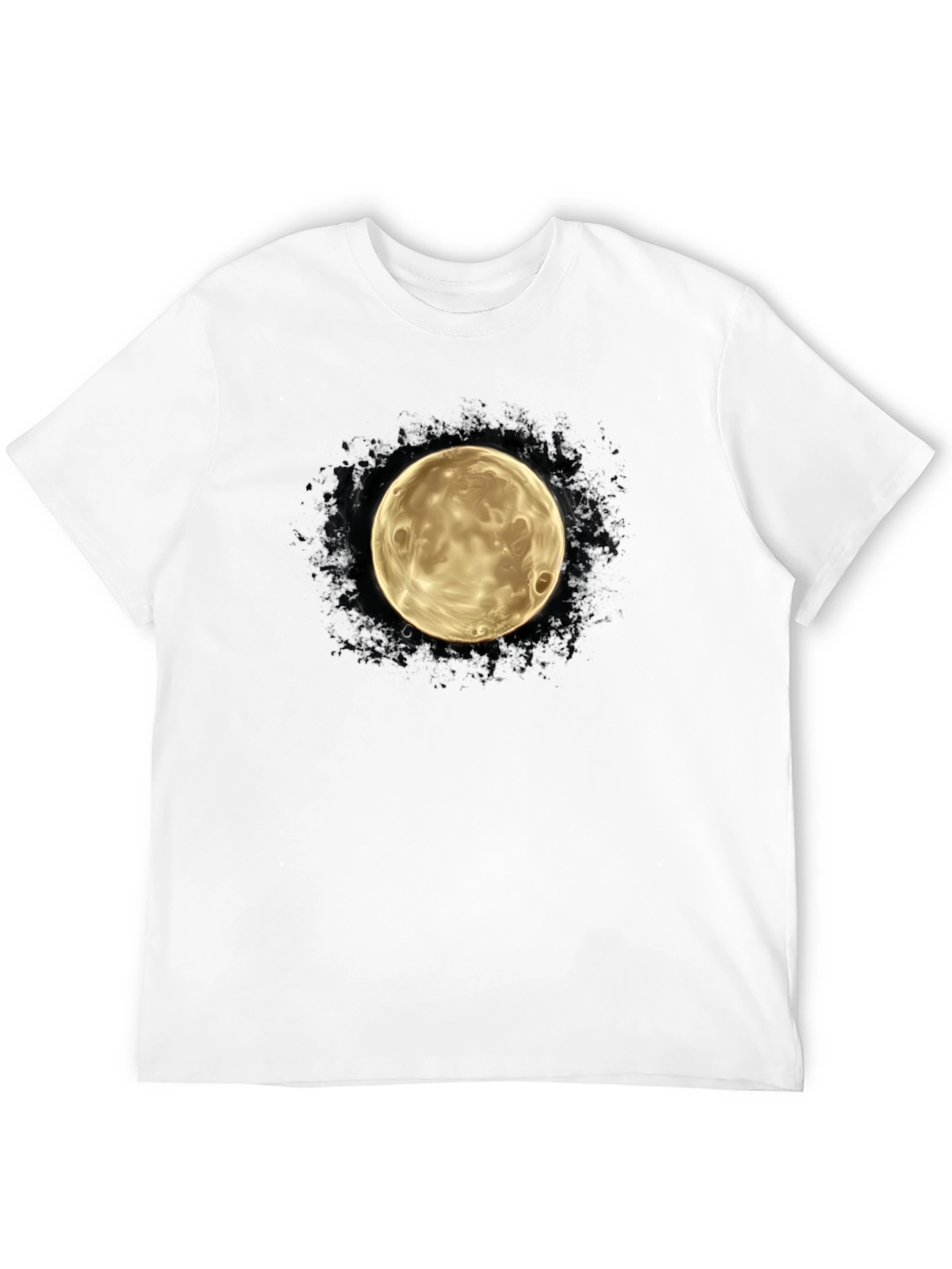 Lunar Graphic Tee - Mens Black Cotton T-Shirt