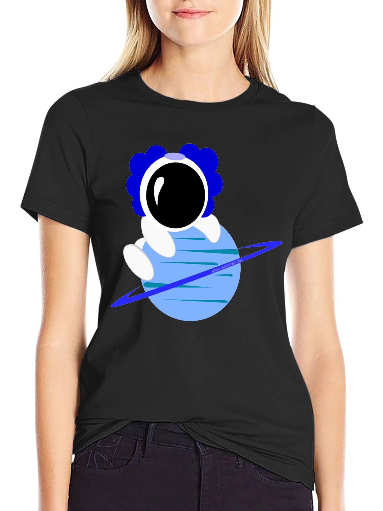 Astronaut on Planet Graphic T-Shirt