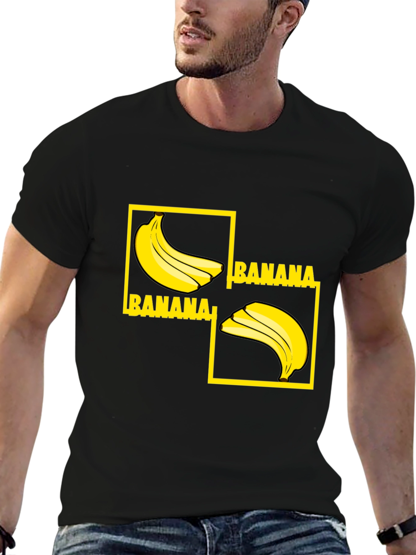 Banana Graphic Tee - Quirky & Fun Black T-Shirt