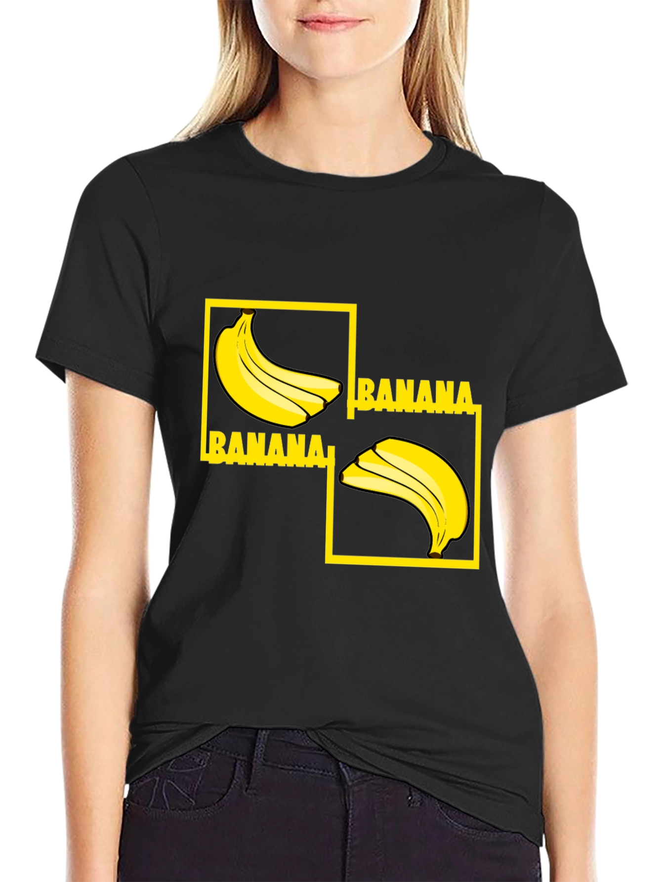 Banana Graphic Tee - Quirky & Fun Black T-Shirt
