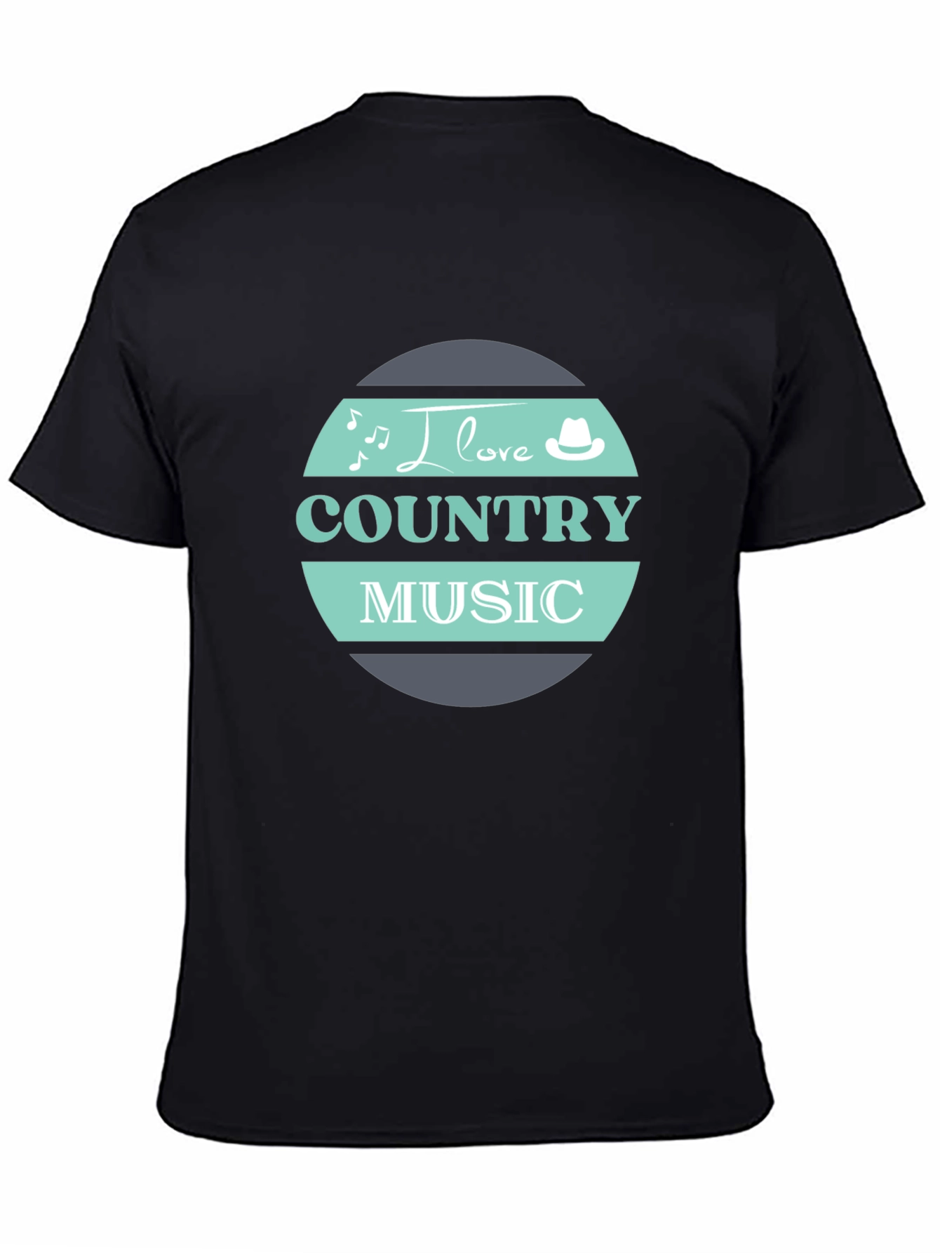 I Love Country Music Black T-Shirt