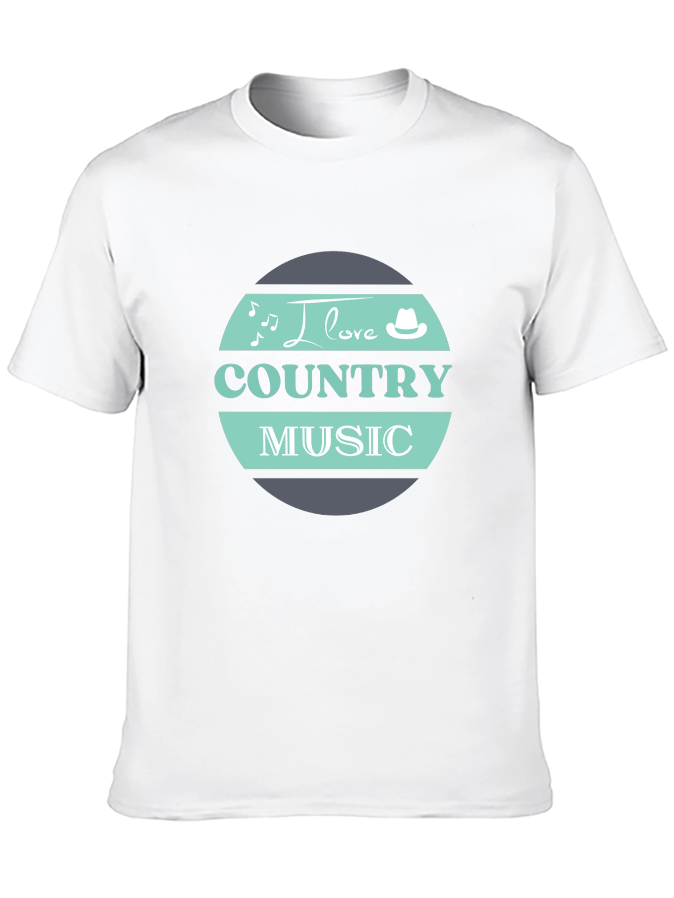 I Love Country Music Black T-Shirt