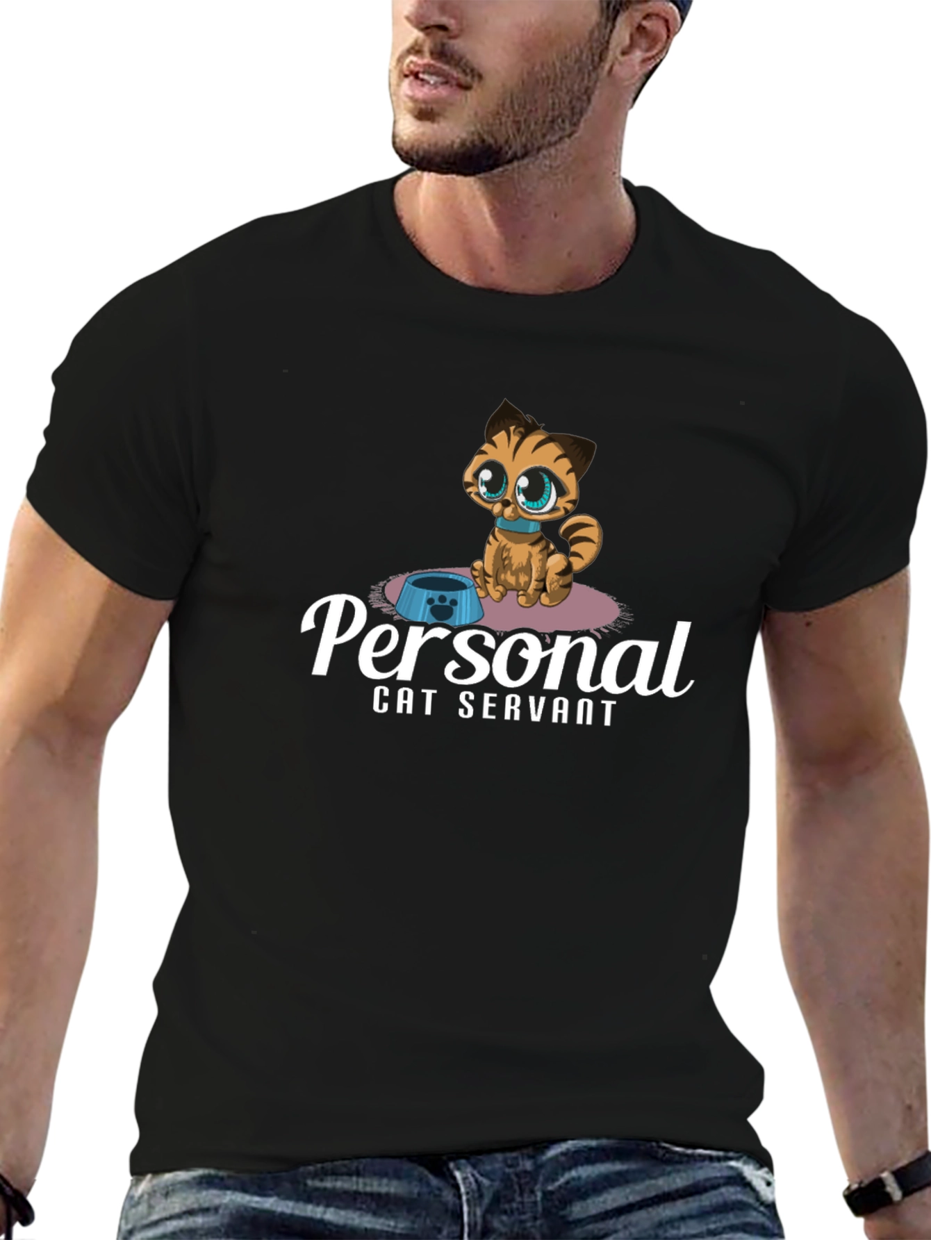 Personal Cat Servant T-Shirt - Cute Kitten Design