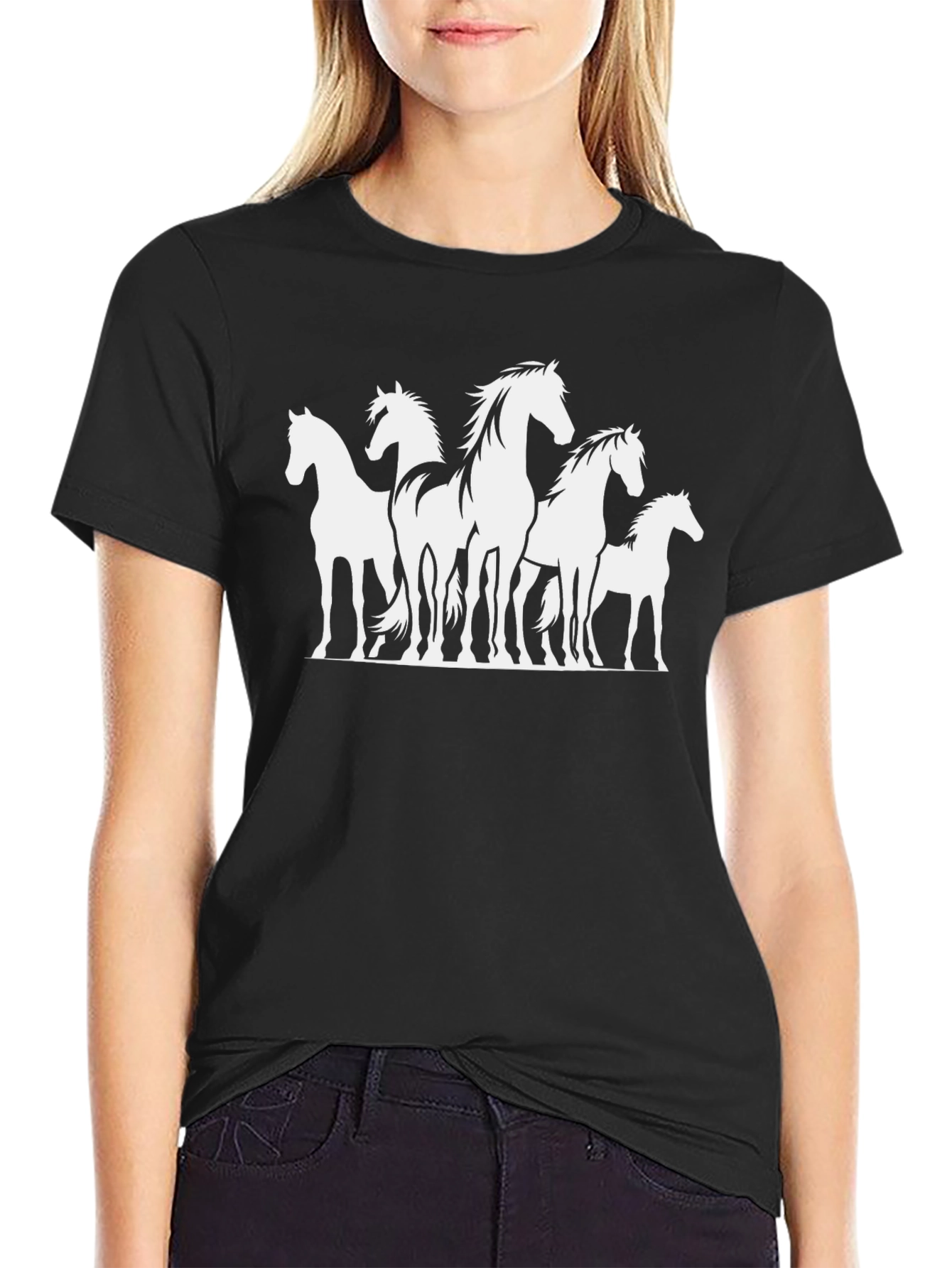 Horse Silhouette Graphic T-Shirt