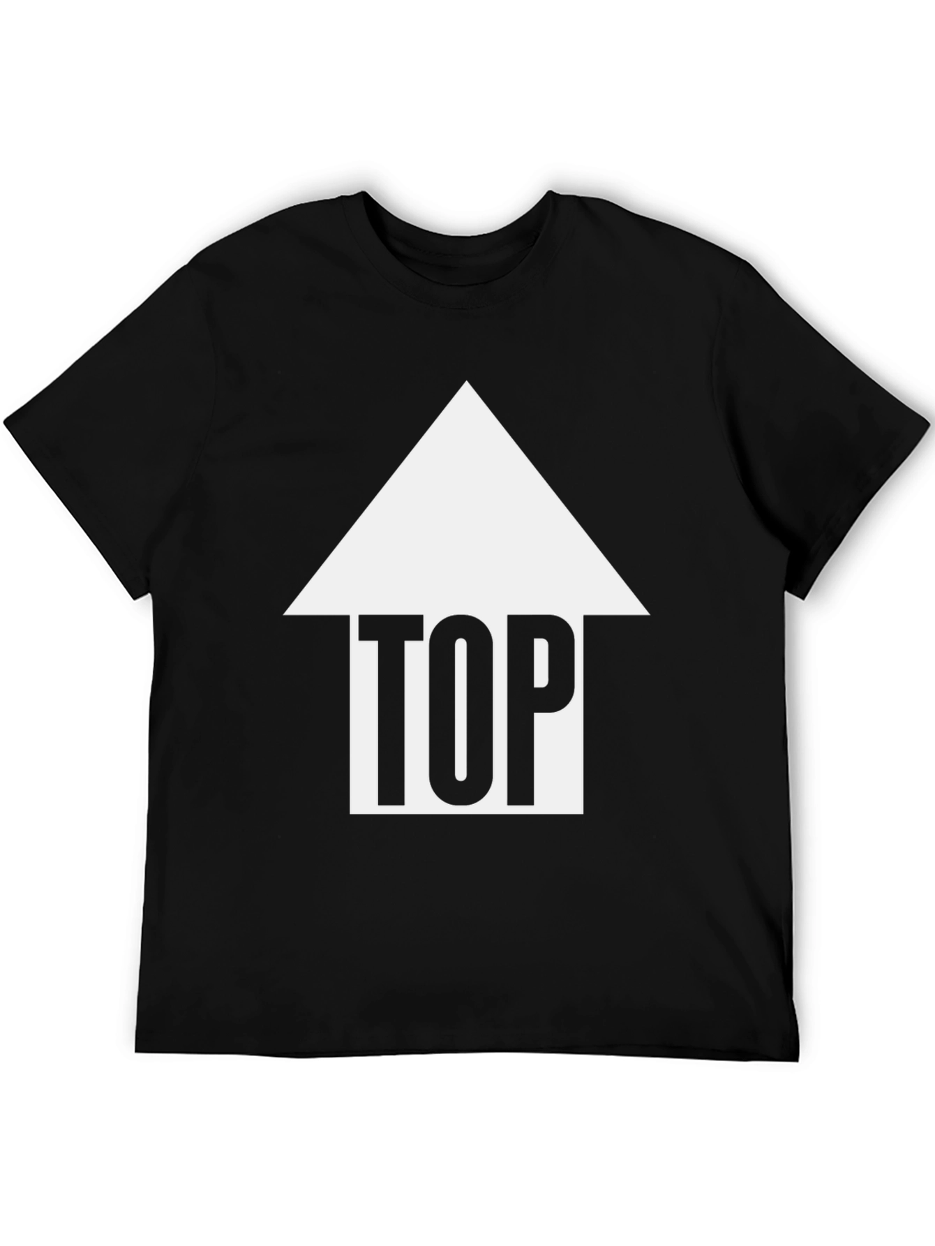 Top Arrow Graphic Print Tee Shirt - Black