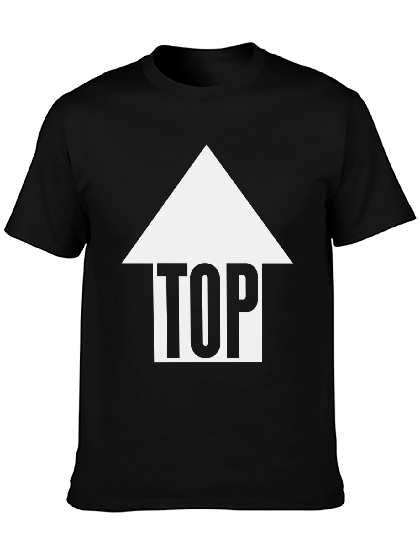 Top Arrow Graphic Print Tee Shirt - Black