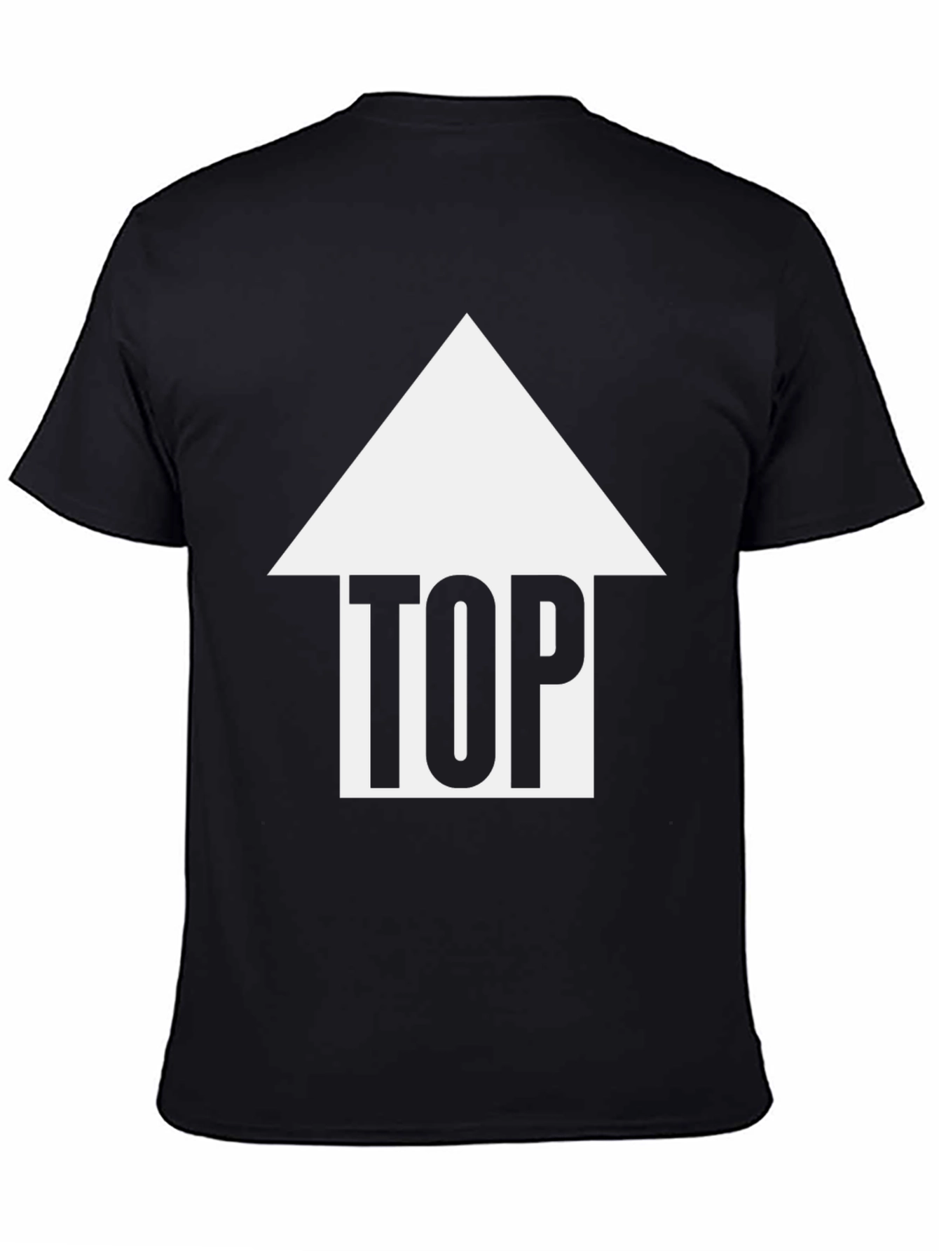 Top Arrow Graphic Print Tee Shirt - Black