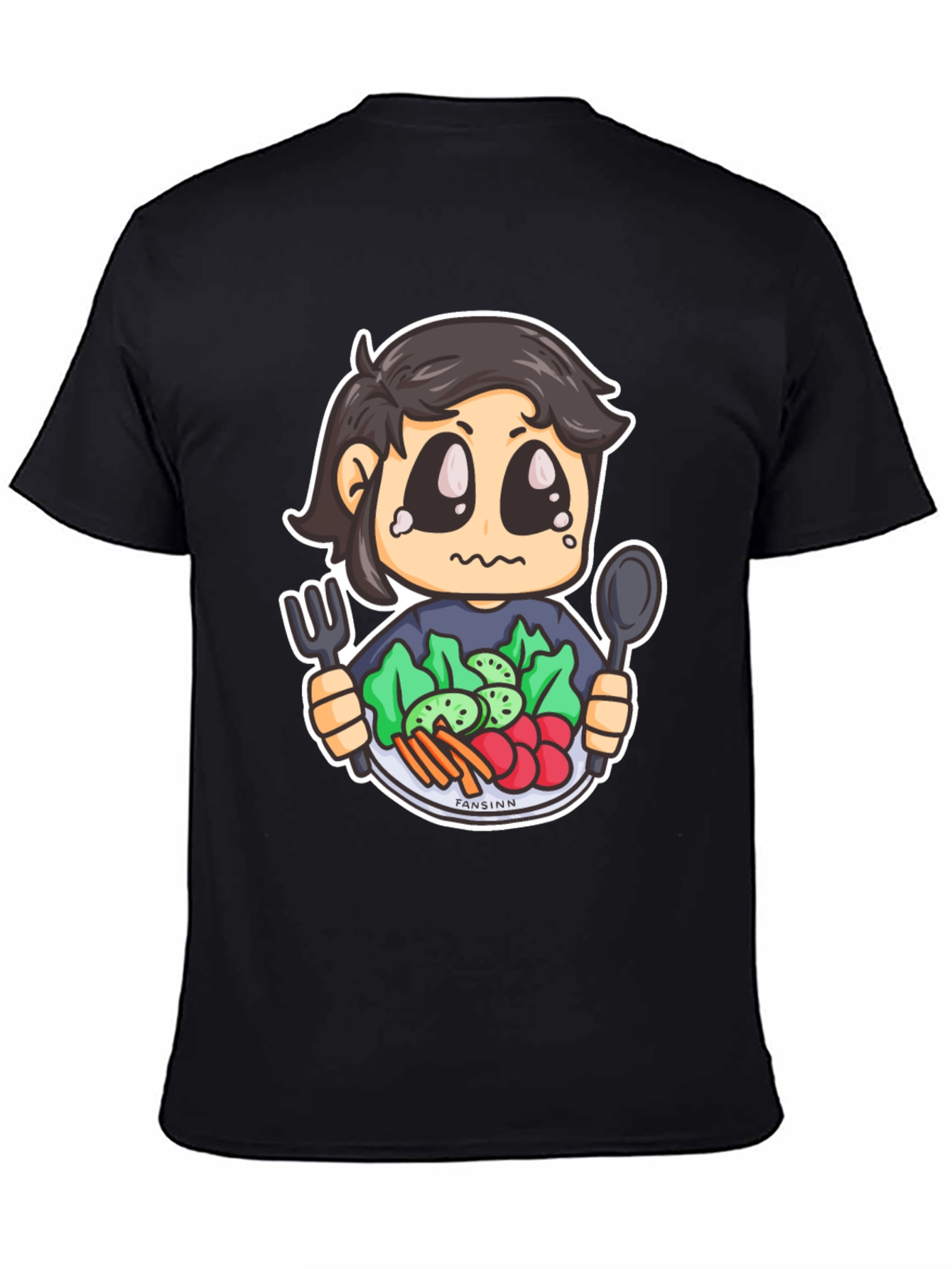 Sad Vegan Cartoon T-Shirt