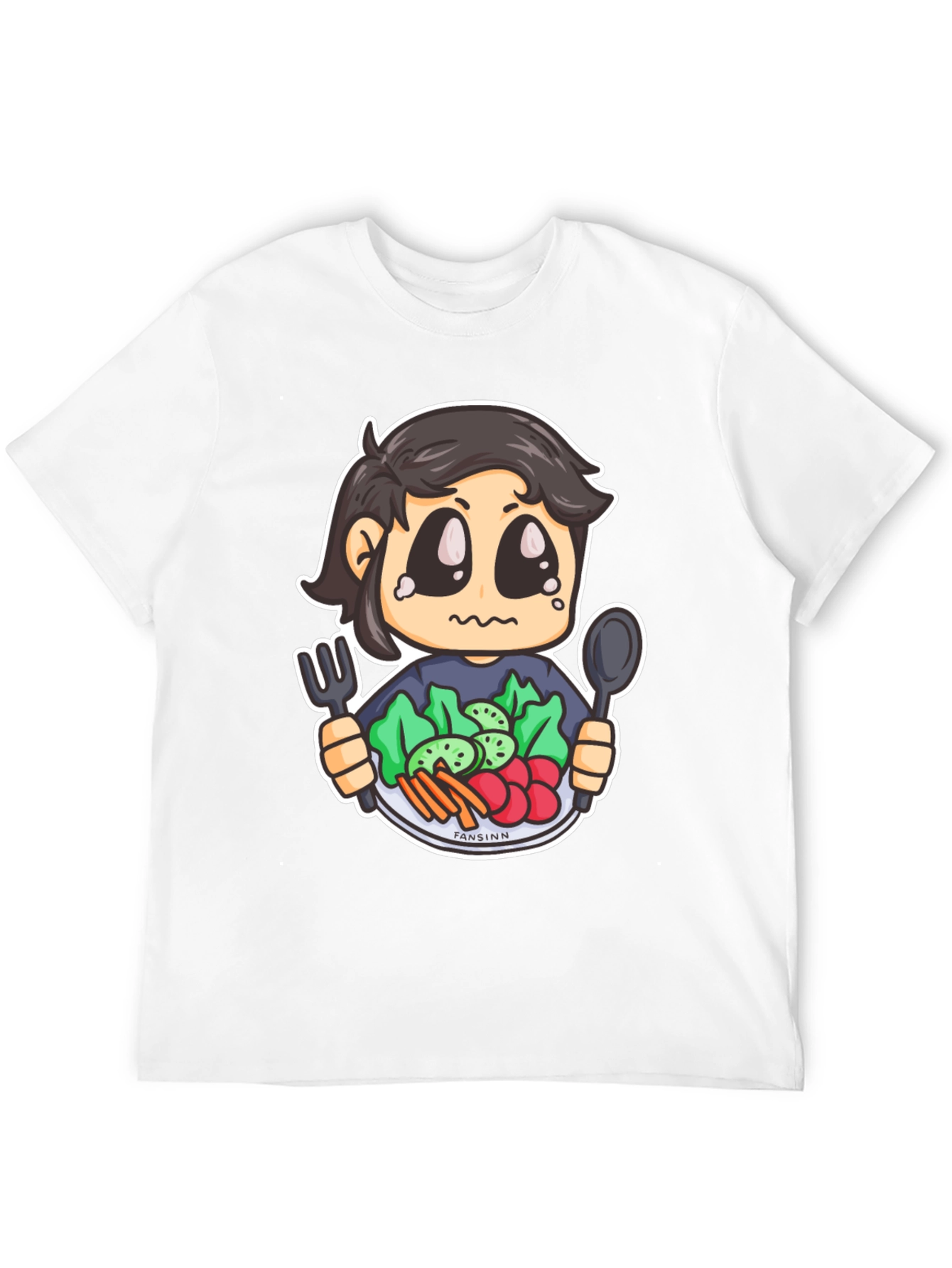Sad Vegan Cartoon T-Shirt