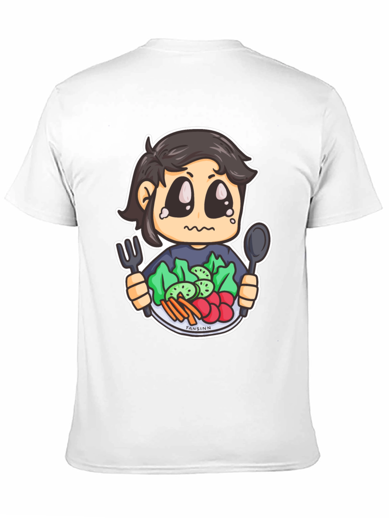 Sad Vegan Cartoon T-Shirt