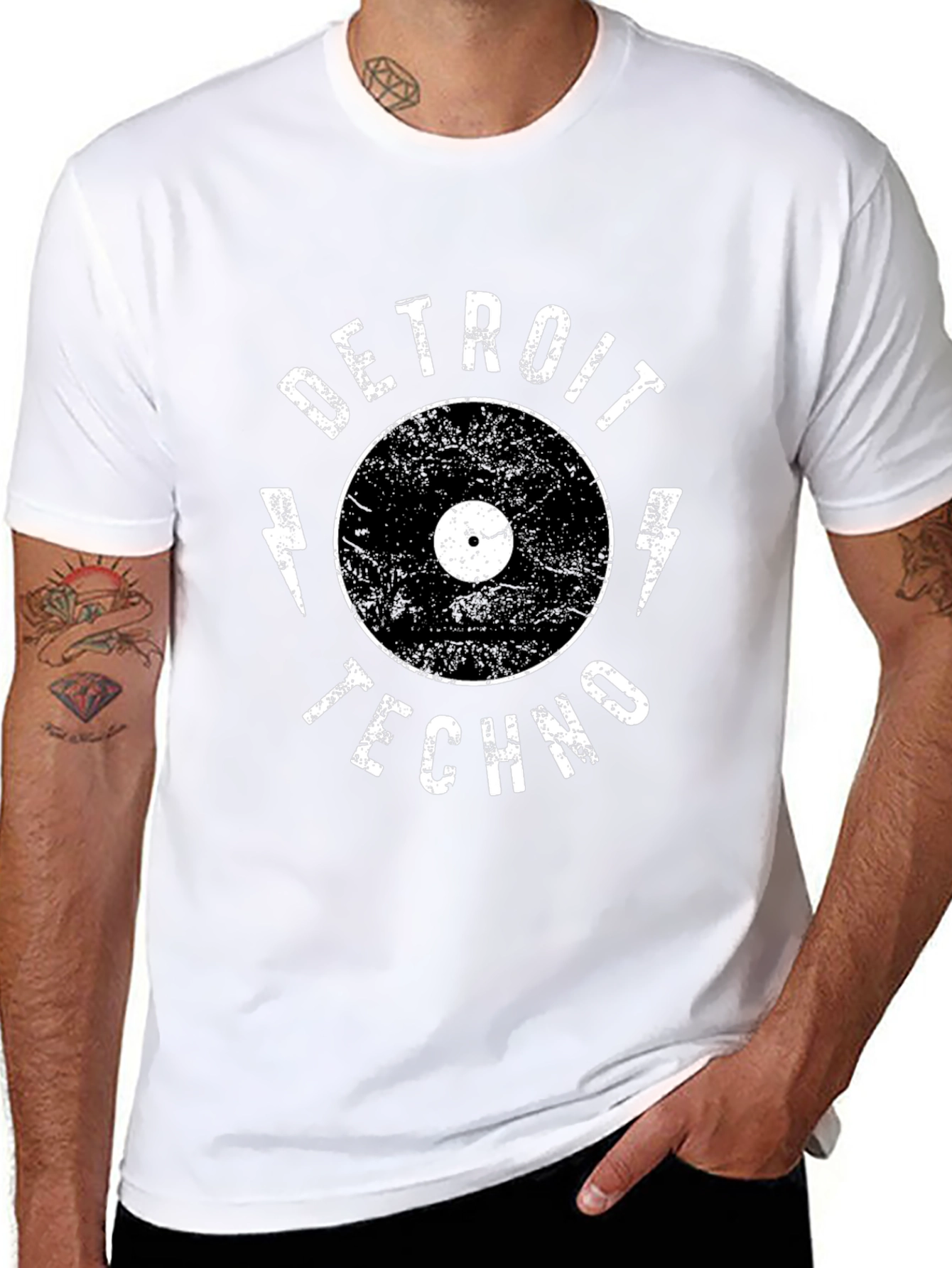 Detroit Techno Record Graphic T-Shirt