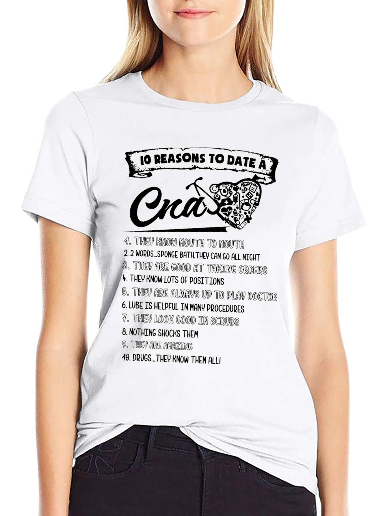 Funny CNA T-Shirt: 10 Reasons to Date a CNA