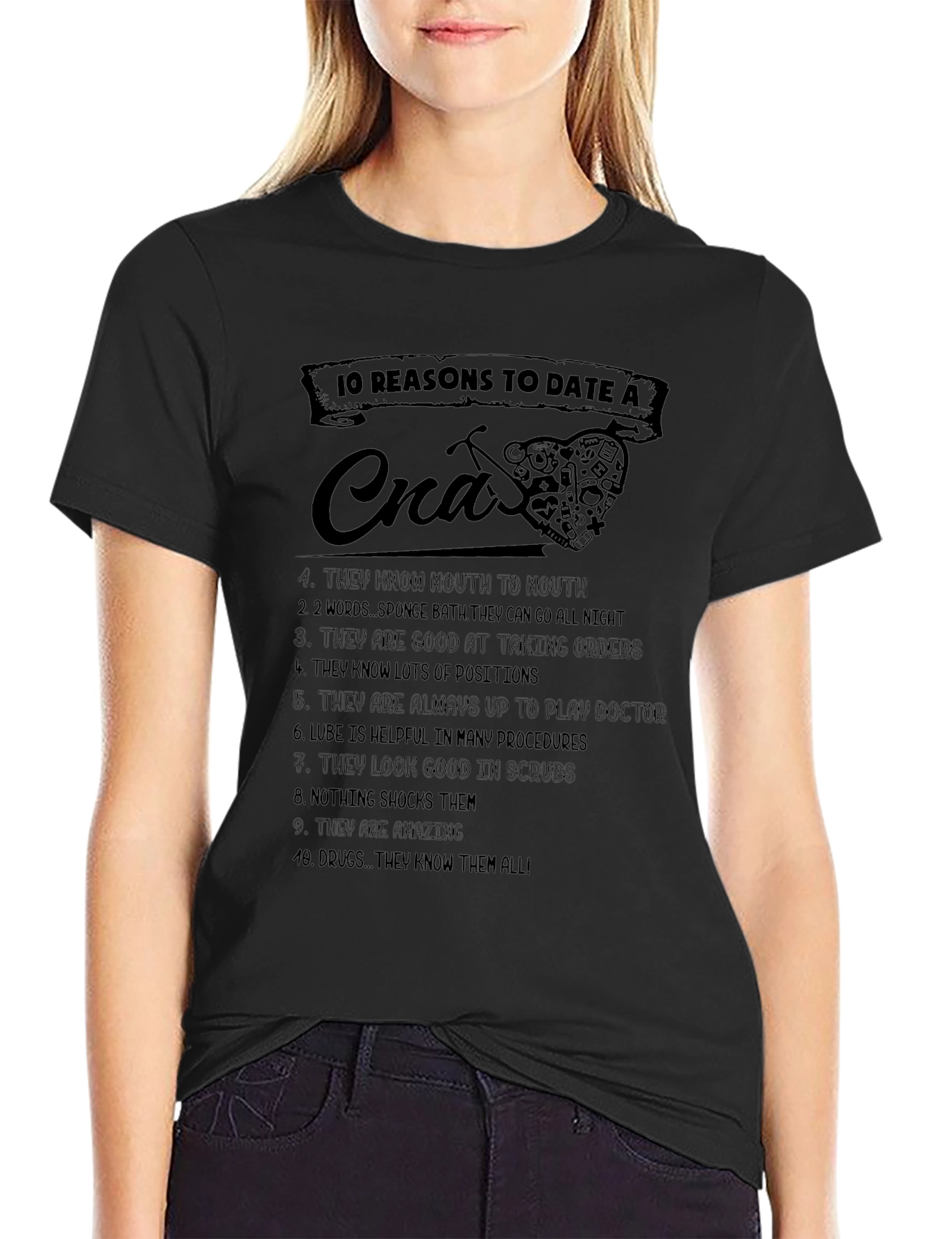 Funny CNA T-Shirt: 10 Reasons to Date a CNA
