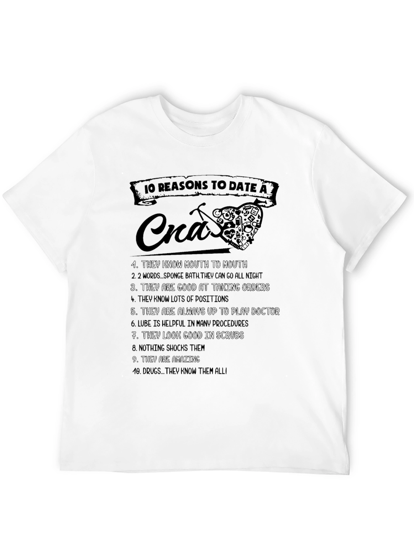Funny CNA T-Shirt: 10 Reasons to Date a CNA
