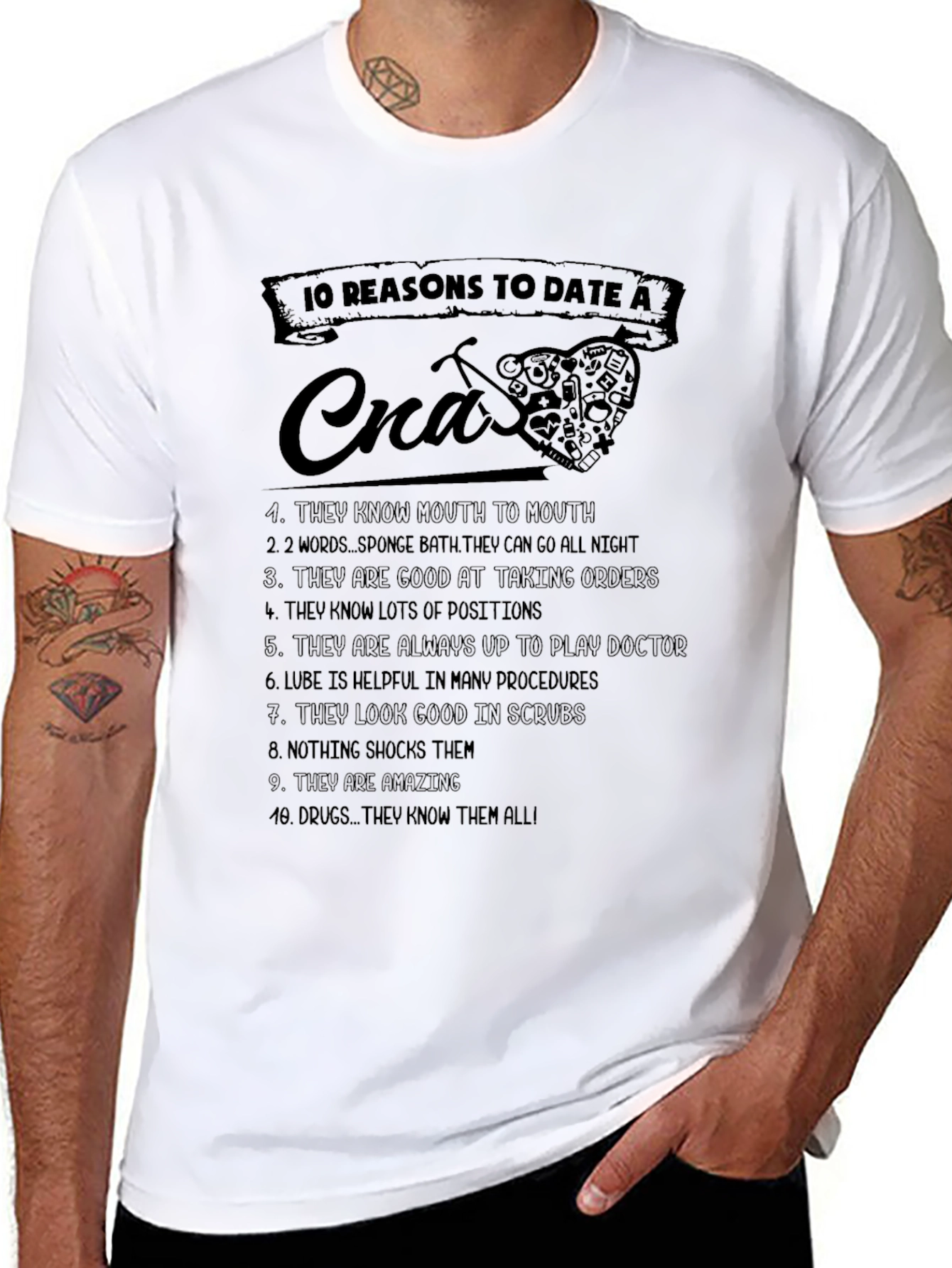 Funny CNA T-Shirt: 10 Reasons to Date a CNA