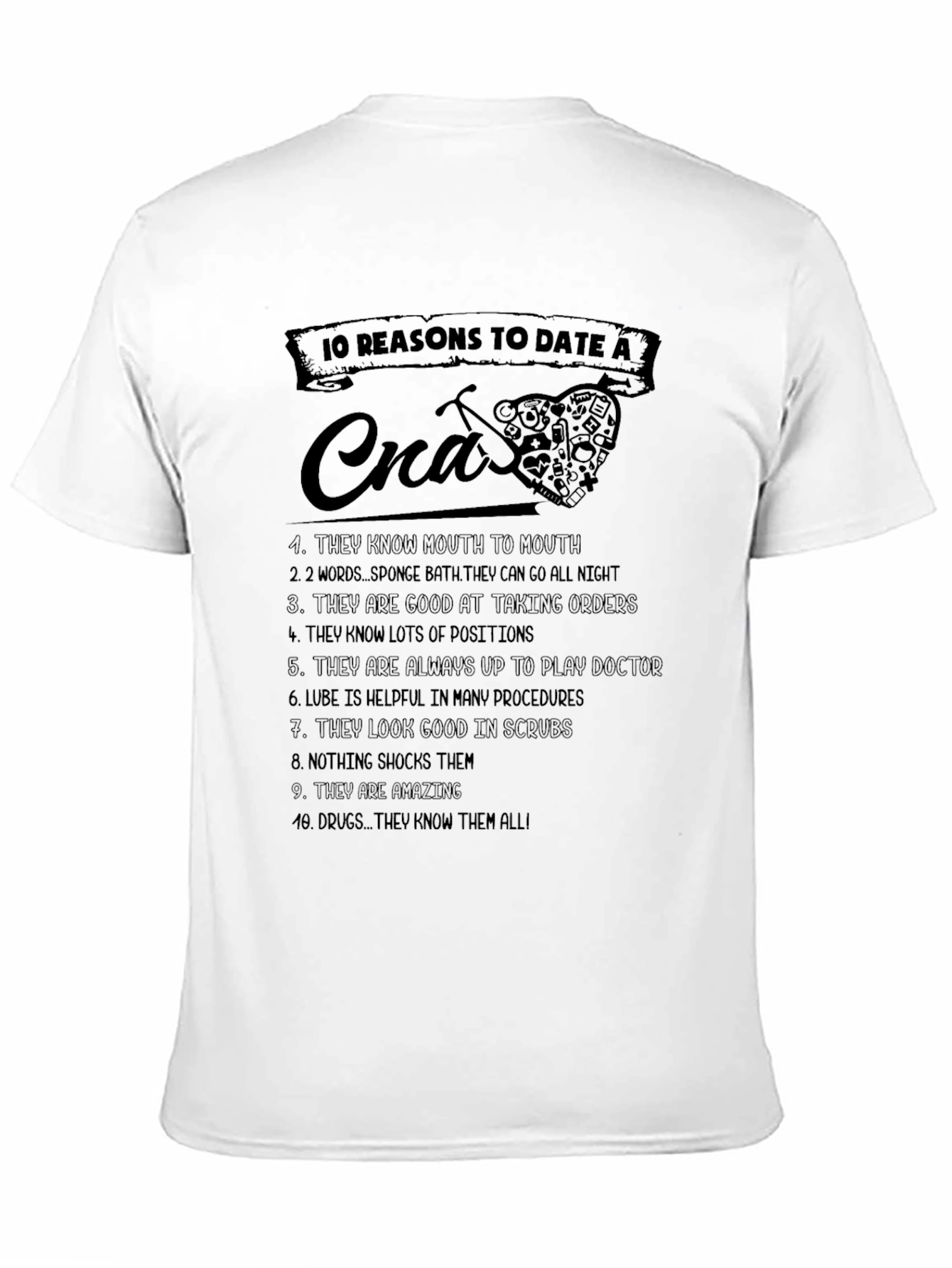Funny CNA T-Shirt: 10 Reasons to Date a CNA