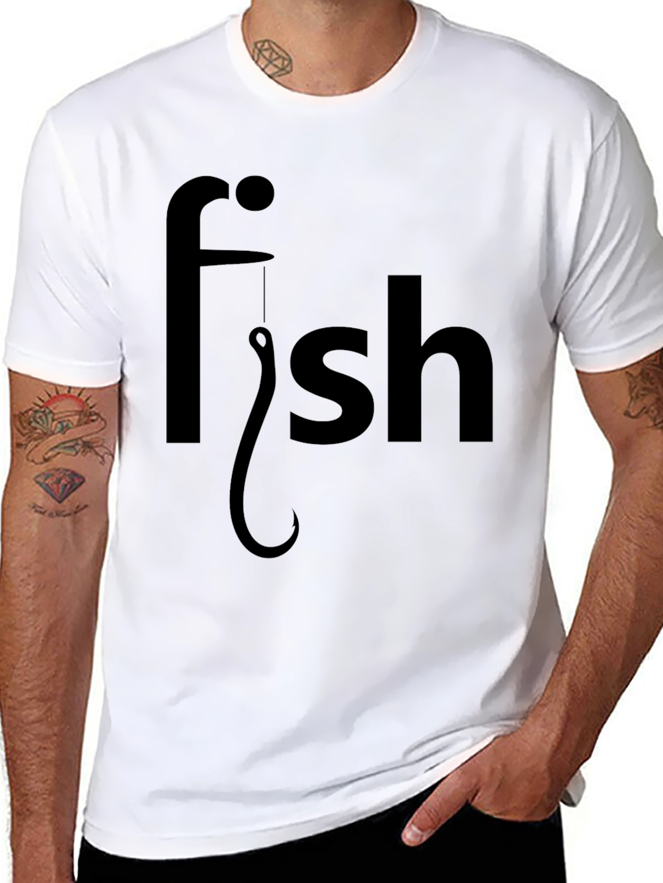 Funny Fishing T-Shirt - Fish Hook Design