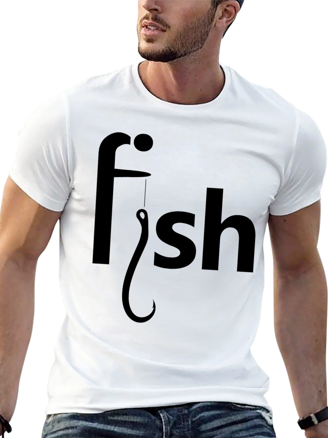 Funny Fishing T-Shirt - Fish Hook Design
