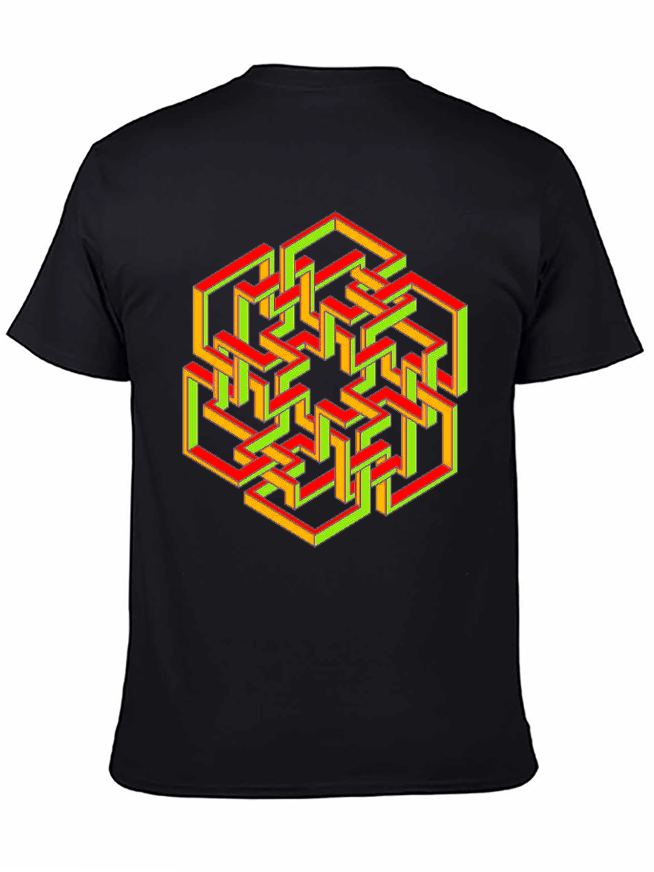Optical Illusion Geometric Graphic T-Shirt