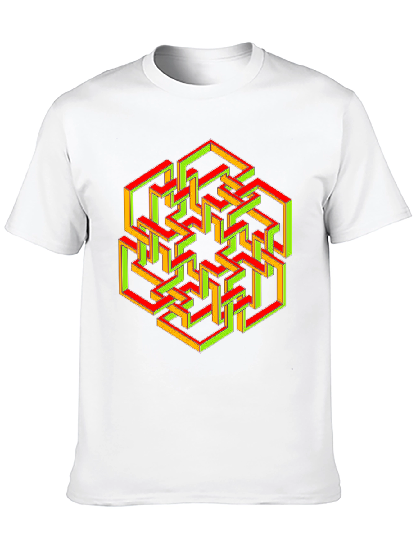 Optical Illusion Geometric Graphic T-Shirt