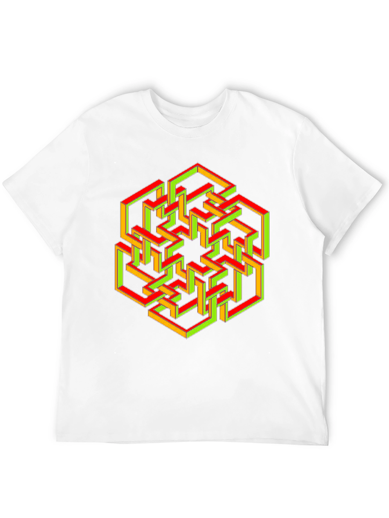 Optical Illusion Geometric Graphic T-Shirt