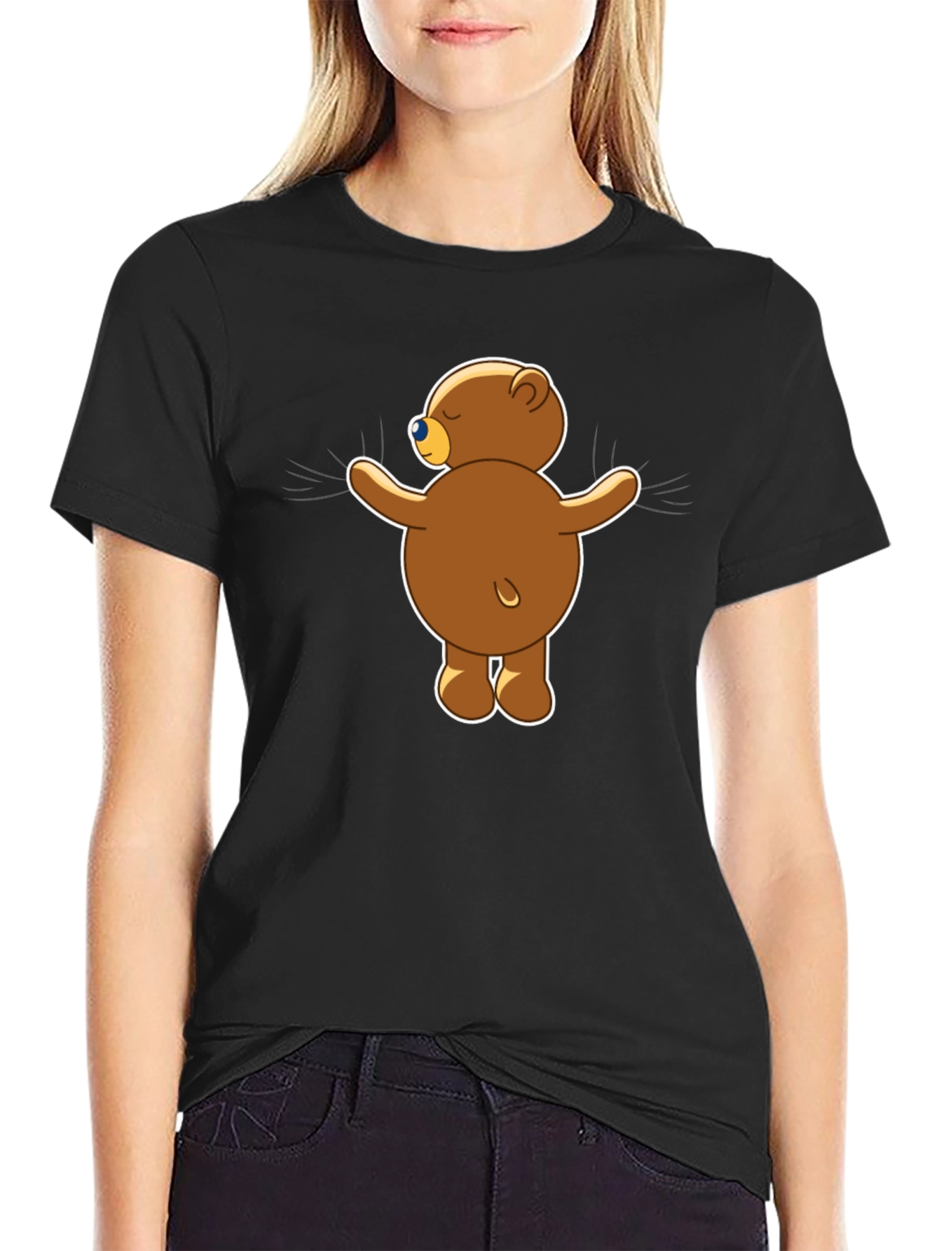 Cute Teddy Bear Hugging You Graphic T-Shirt
