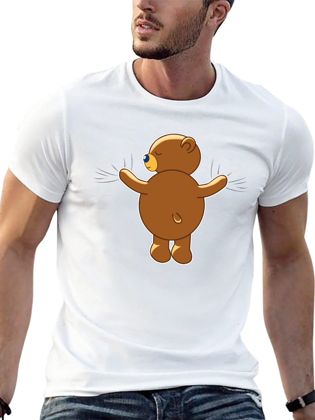 Cute Teddy Bear Hugging You Graphic T-Shirt
