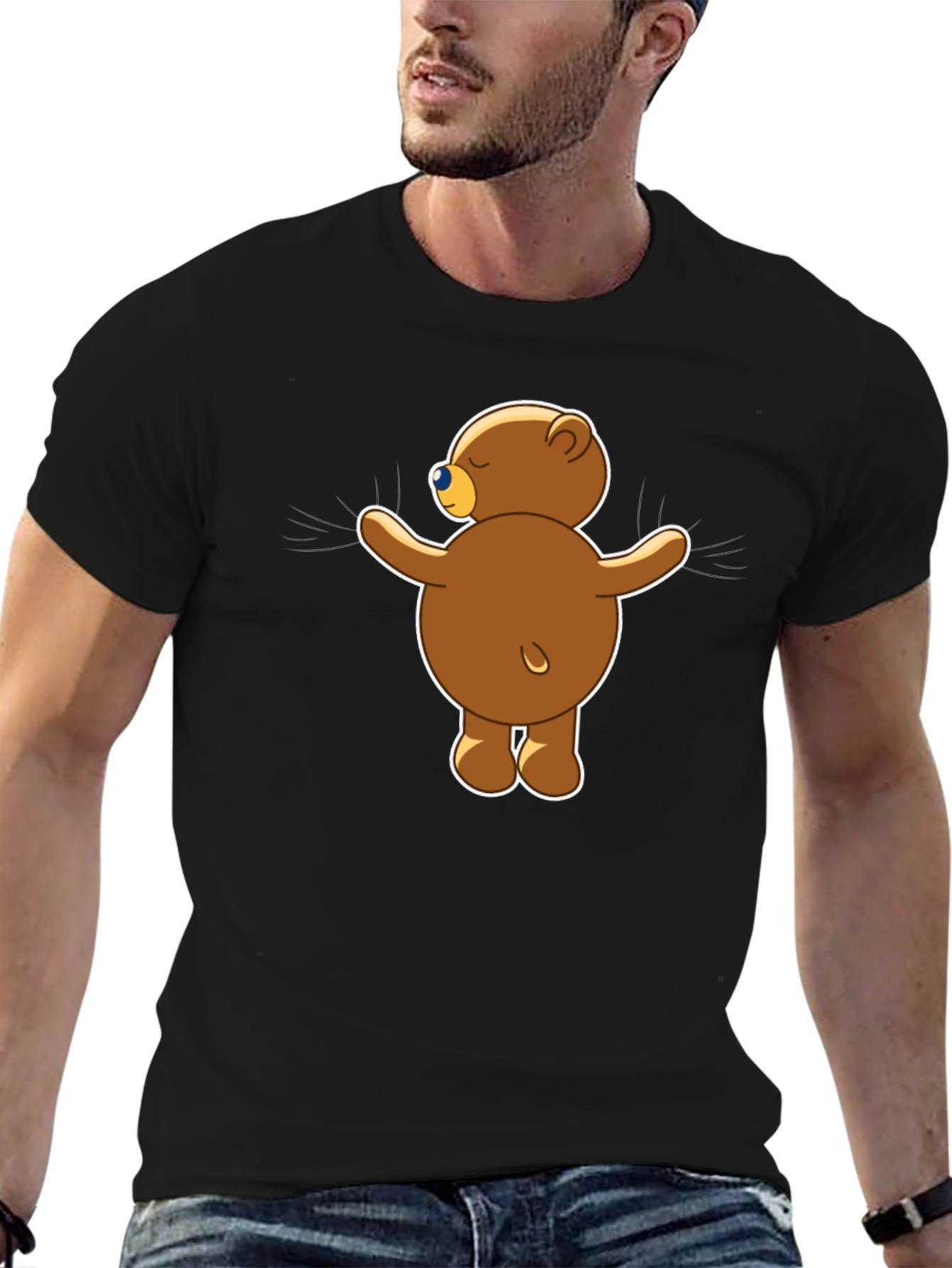 Cute Teddy Bear Hugging You Graphic T-Shirt