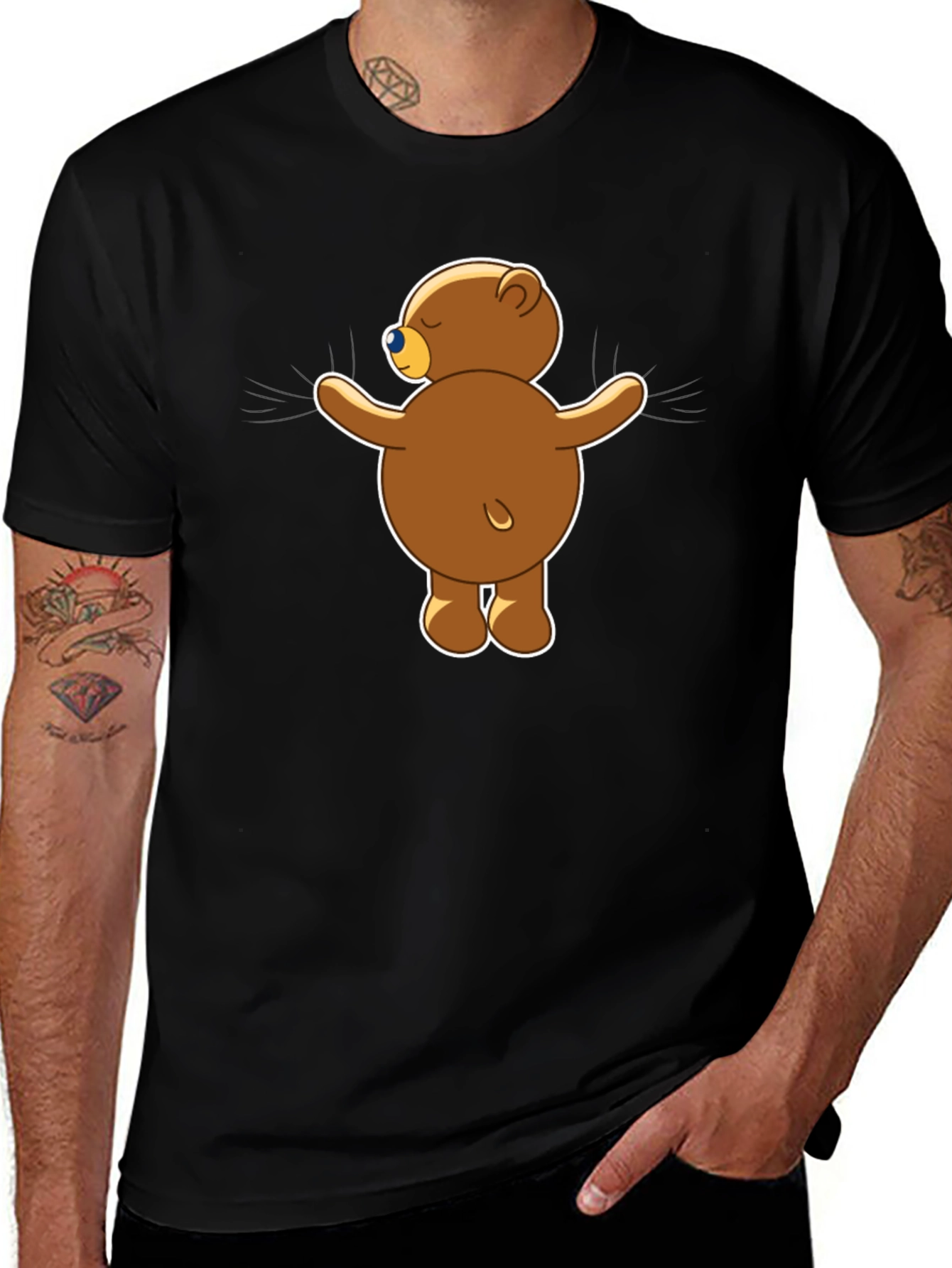 Cute Teddy Bear Hugging You Graphic T-Shirt