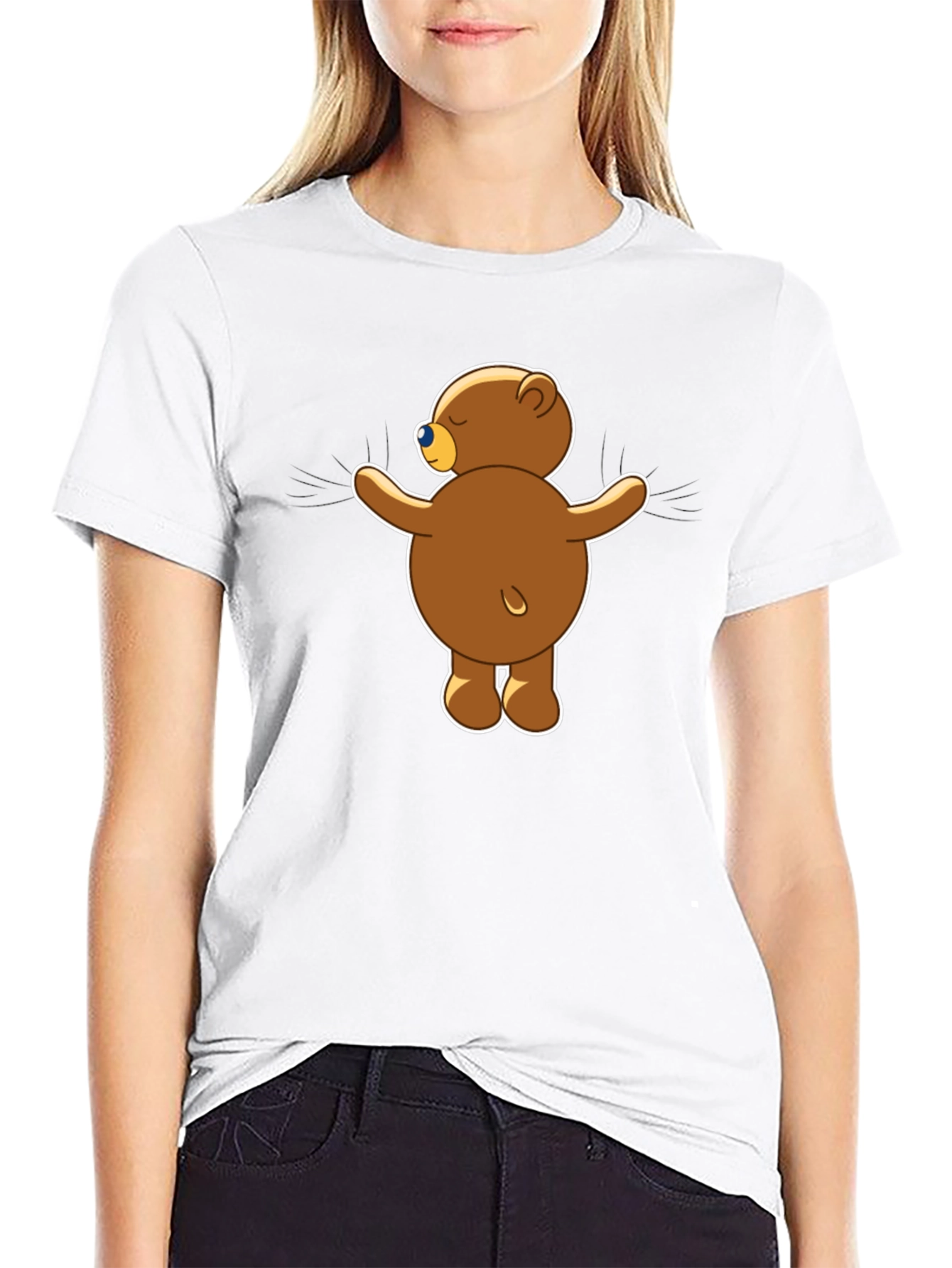 Cute Teddy Bear Hugging You Graphic T-Shirt