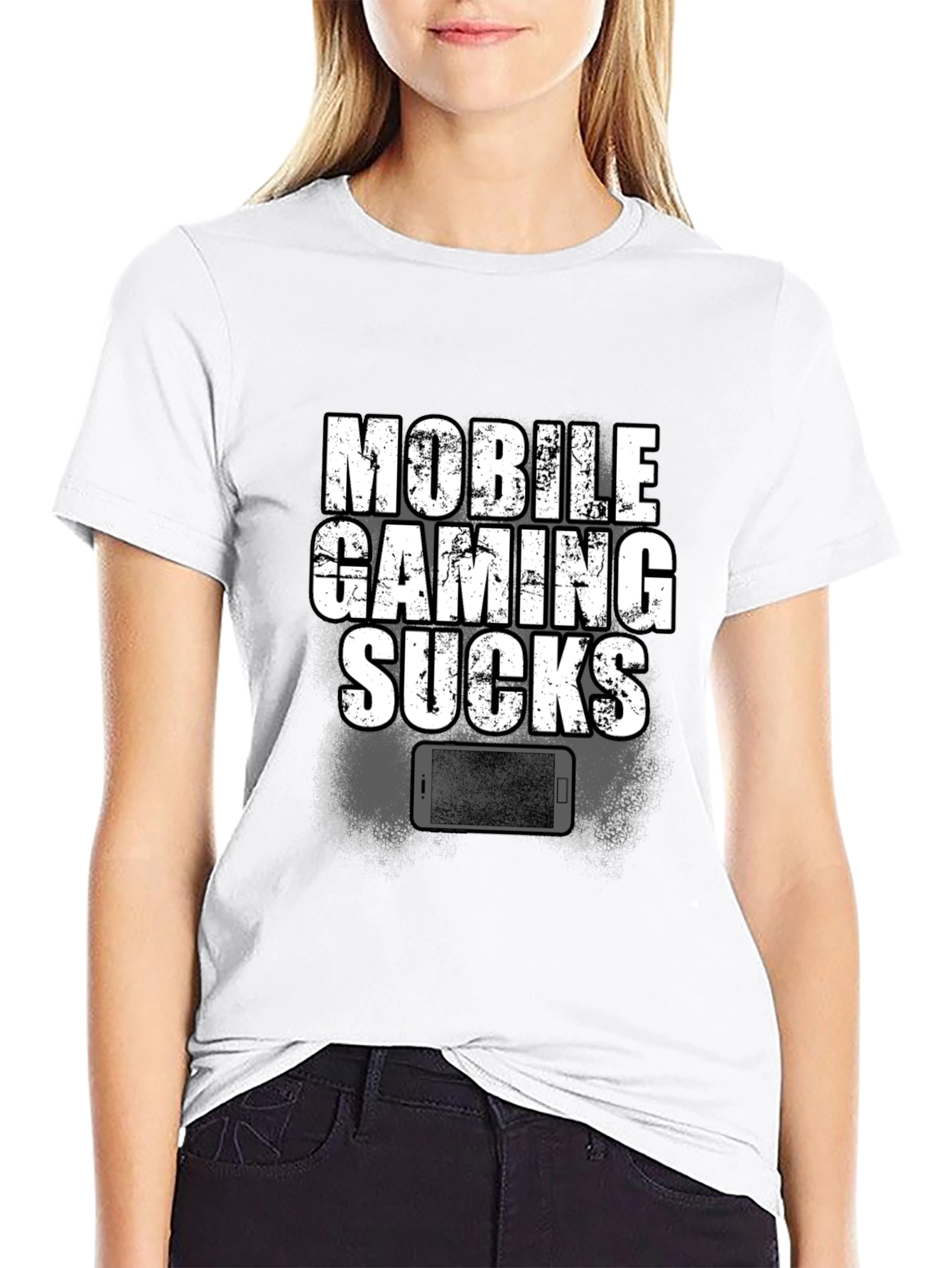 Mobile Gaming Sucks T-Shirt - Funny Gamer Tee