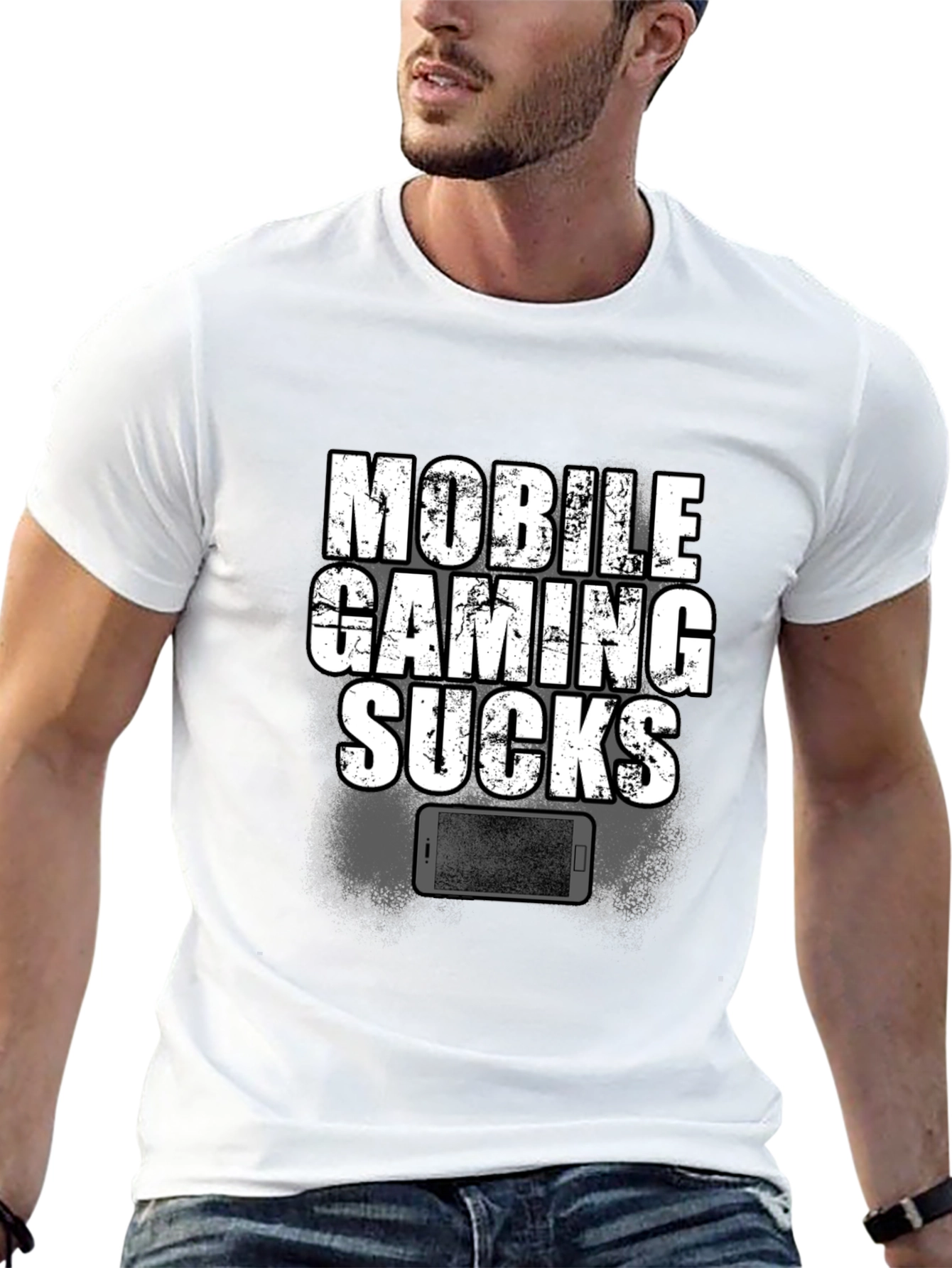 Mobile Gaming Sucks T-Shirt - Funny Gamer Tee