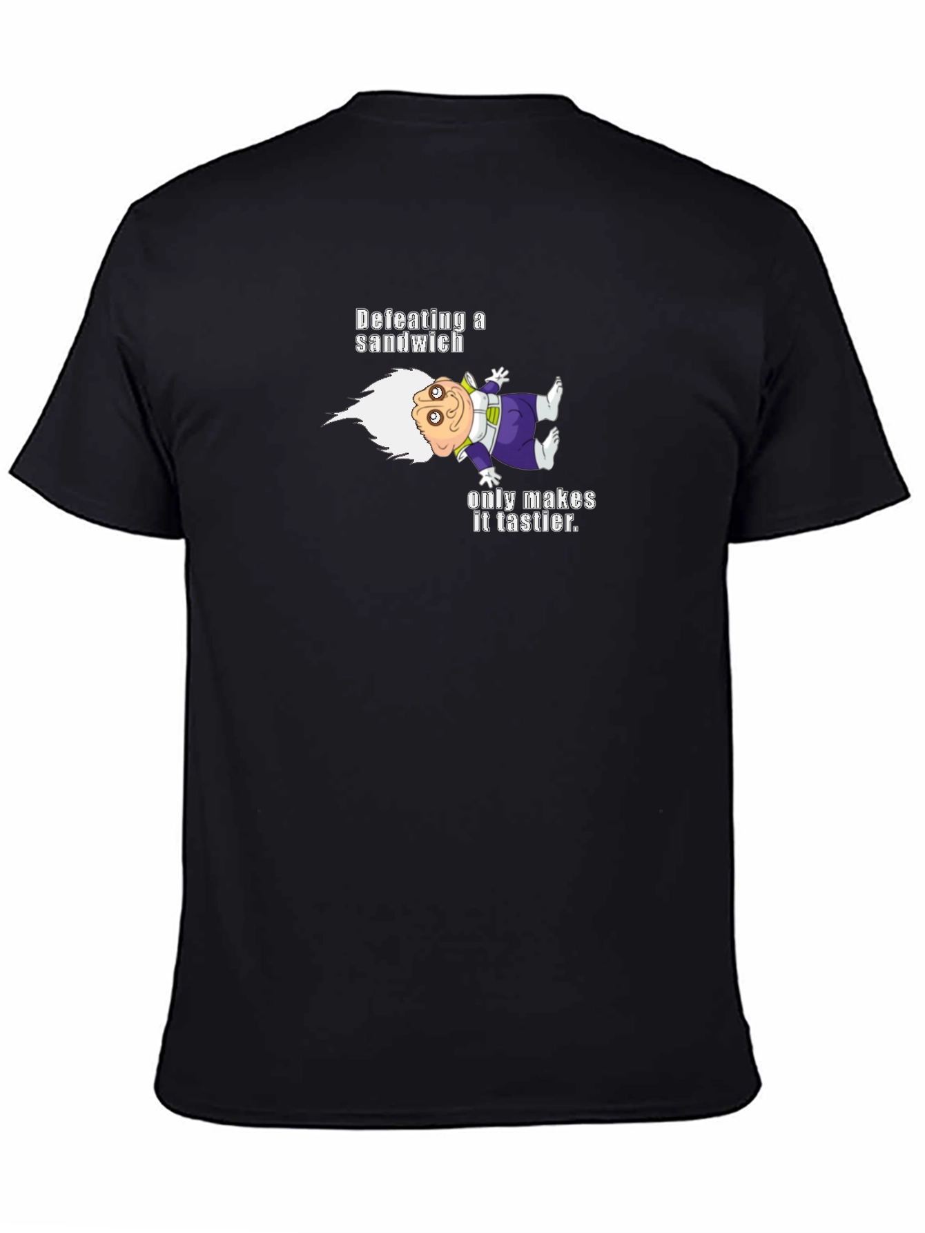 Defeating a Sandwich T-Shirt - Funny Cartoon Tee