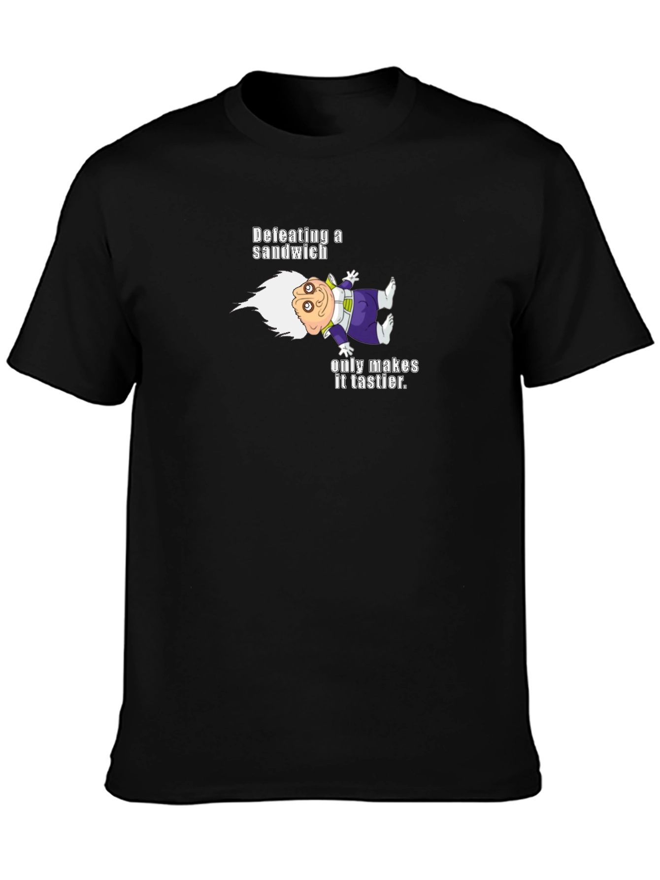 Defeating a Sandwich T-Shirt - Funny Cartoon Tee