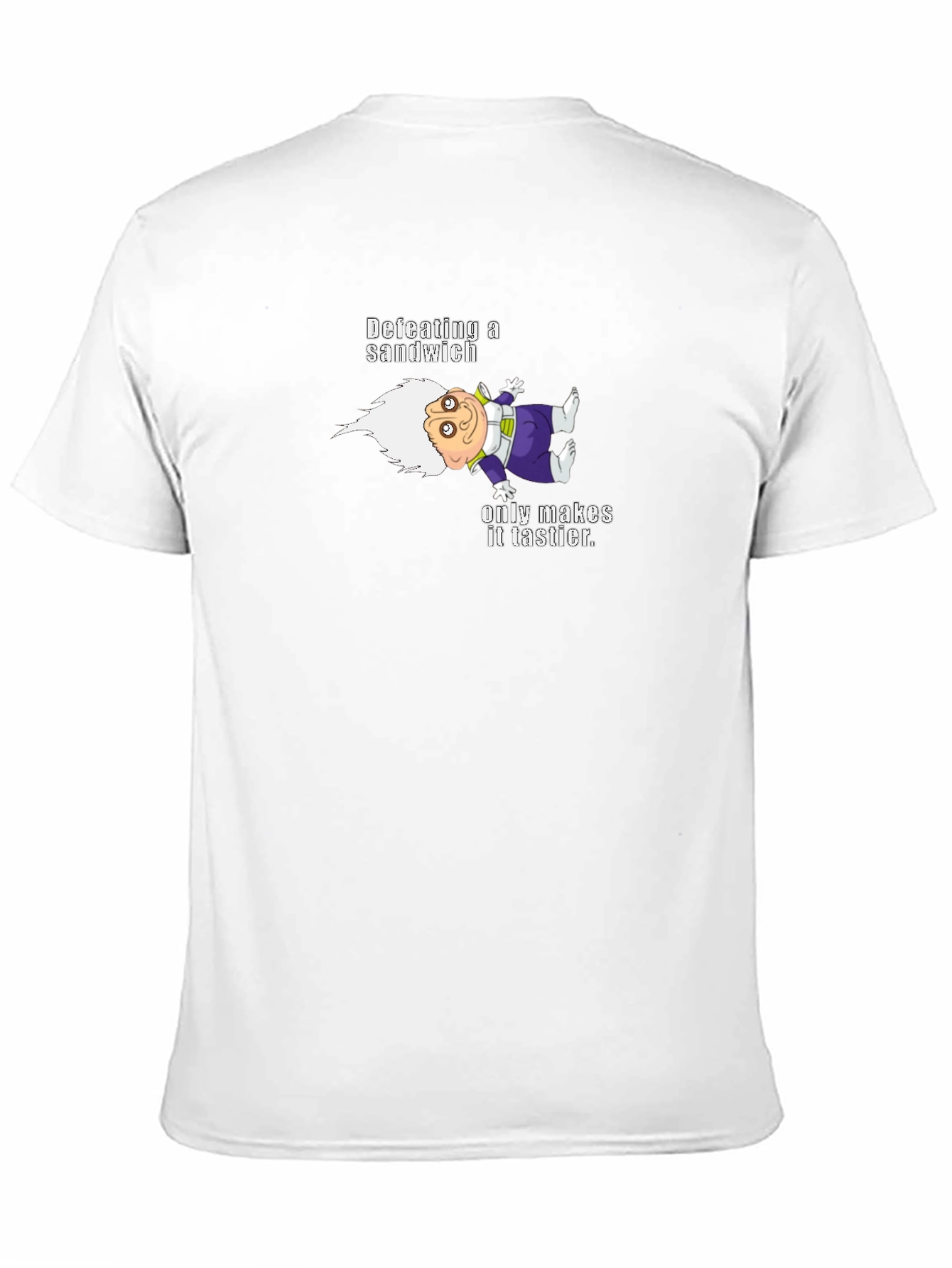 Defeating a Sandwich T-Shirt - Funny Cartoon Tee