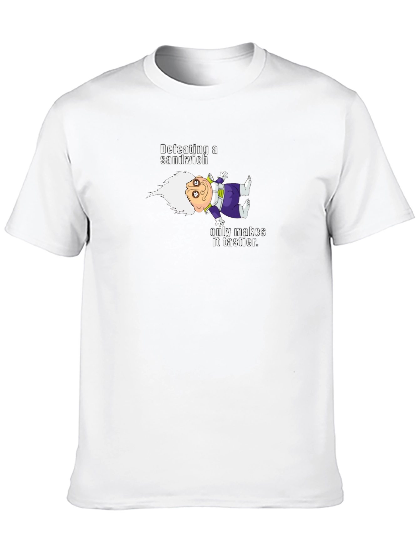 Defeating a Sandwich T-Shirt - Funny Cartoon Tee