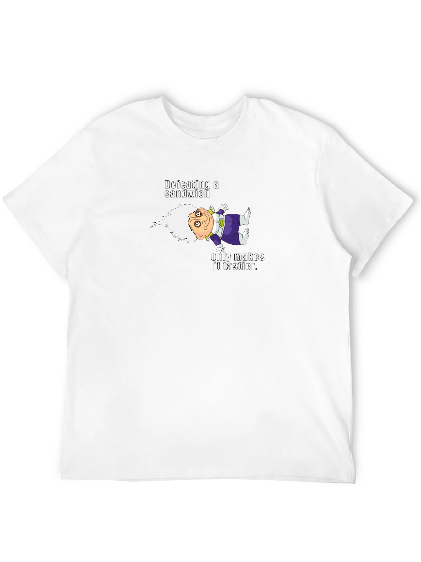 Defeating a Sandwich T-Shirt - Funny Cartoon Tee
