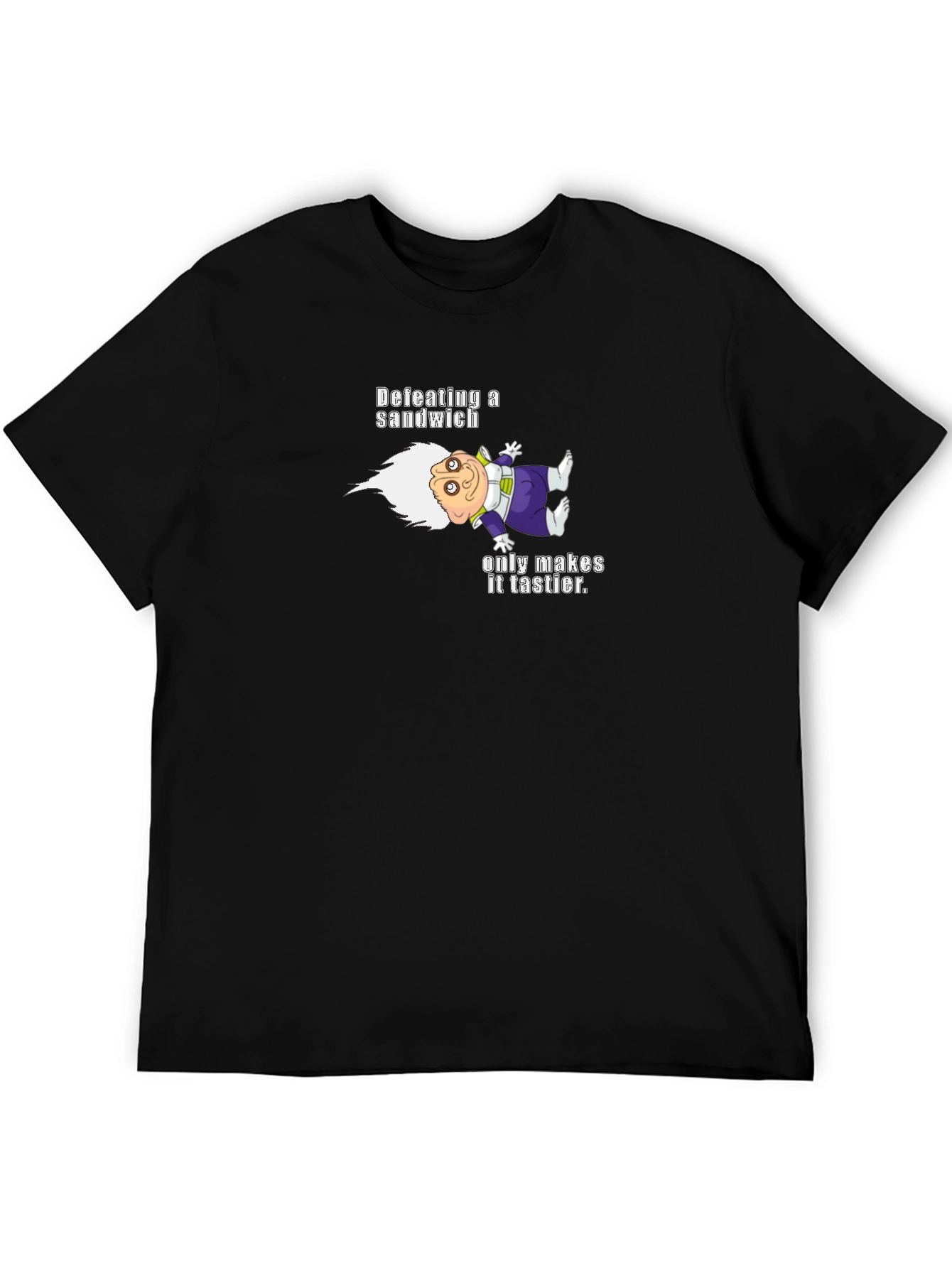 Defeating a Sandwich T-Shirt - Funny Cartoon Tee