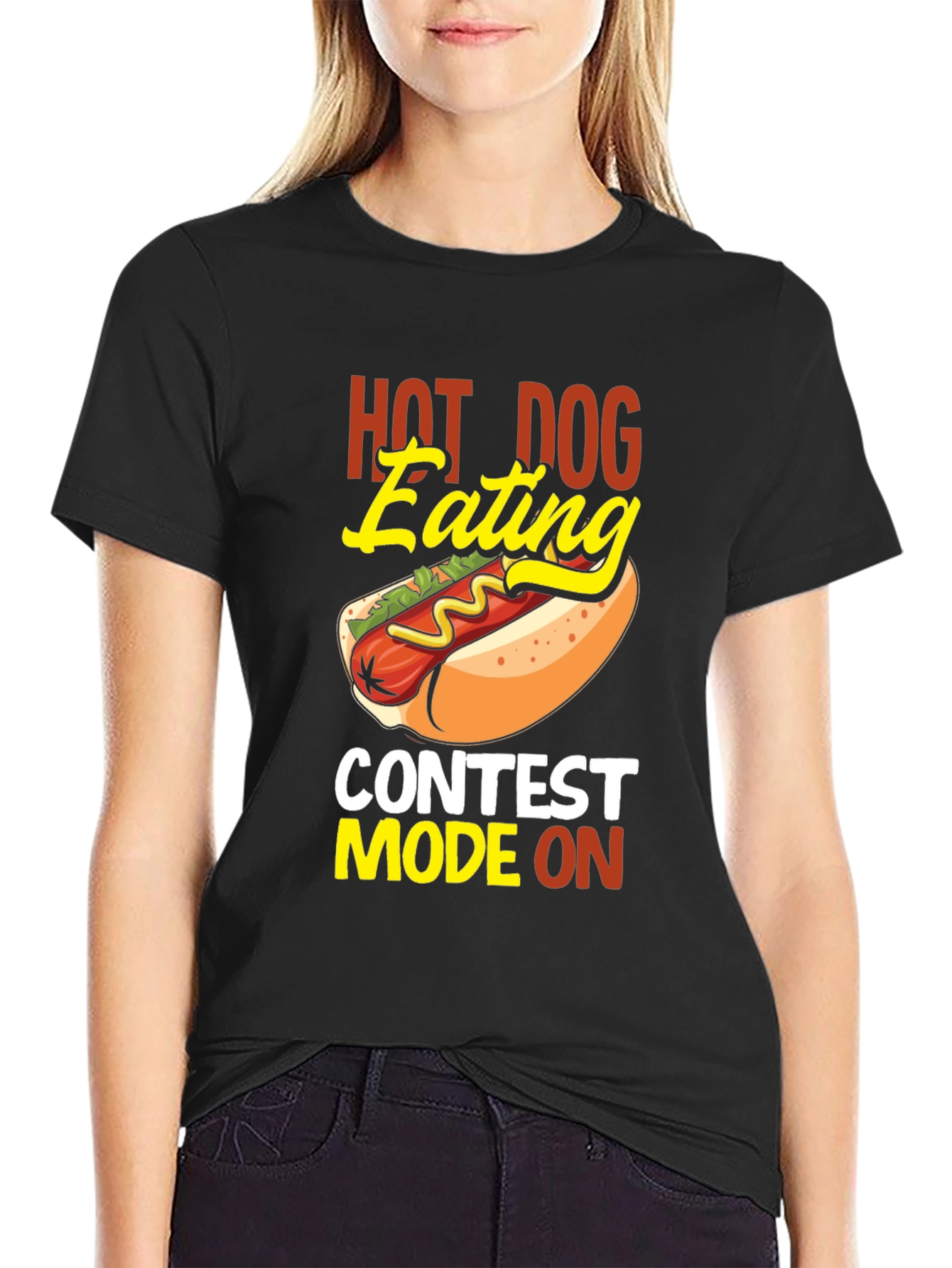 Hot Dog Eating Contest Tee - Novelty Graphic T-Shirt