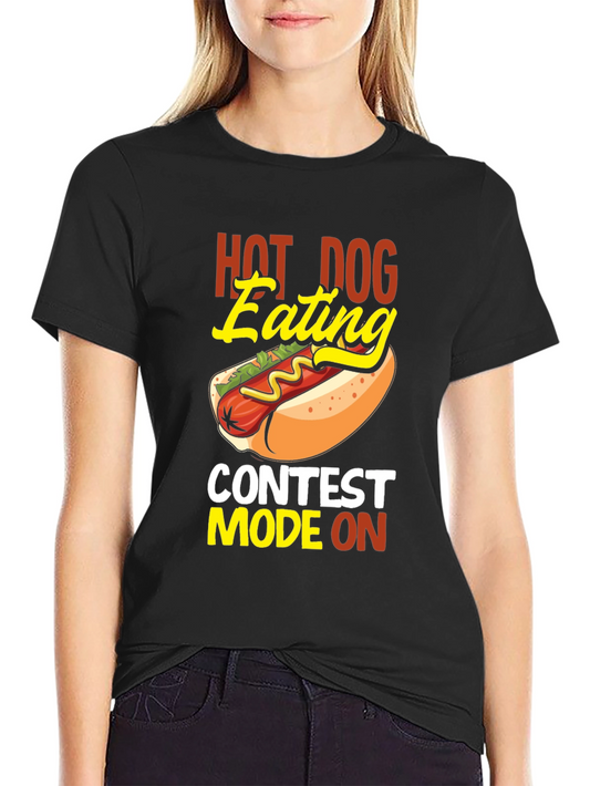 Hot Dog Eating Contest Tee - Novelty Graphic T-Shirt