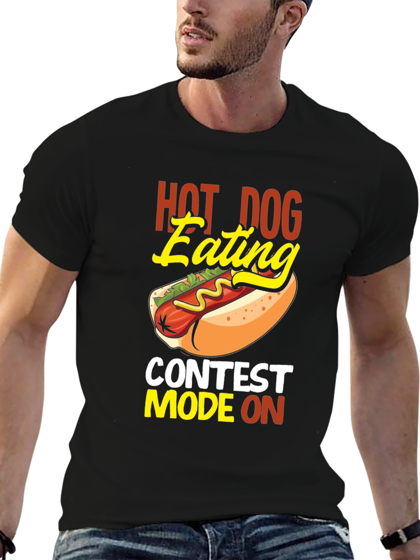 Hot Dog Eating Contest Tee - Novelty Graphic T-Shirt
