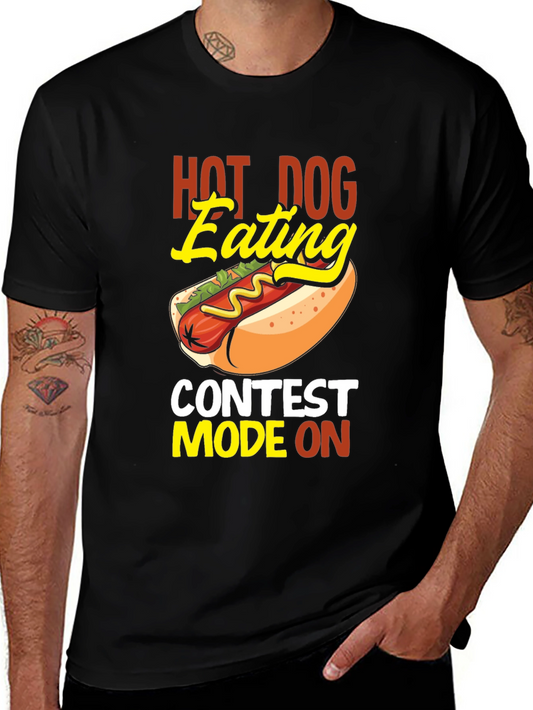 Hot Dog Eating Contest Tee - Novelty Graphic T-Shirt