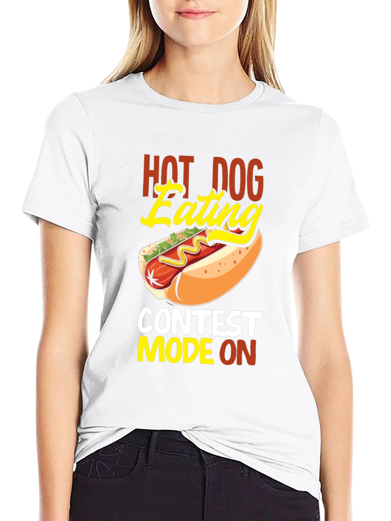 Hot Dog Eating Contest Tee - Novelty Graphic T-Shirt