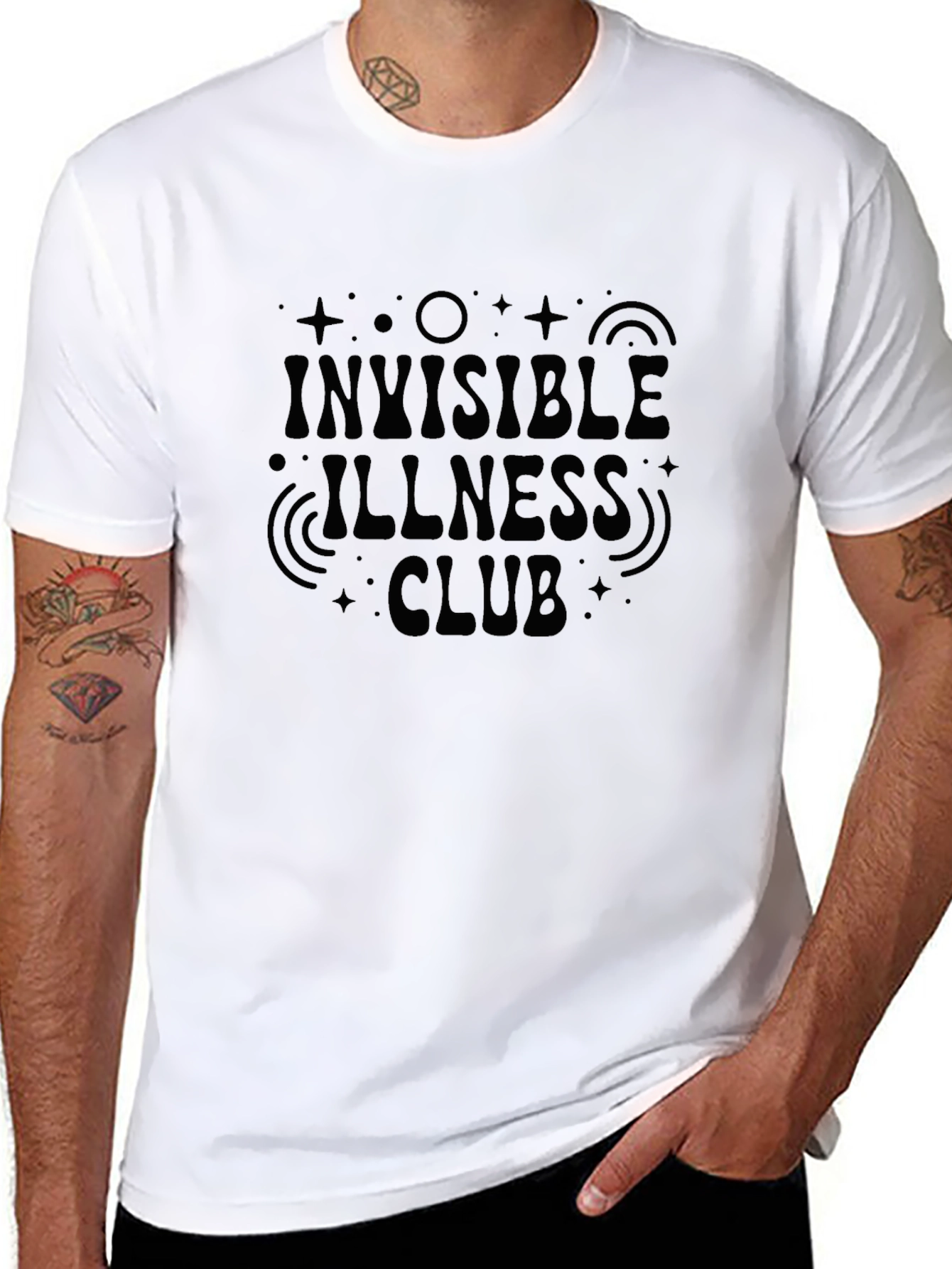 Invisible Illness Club Black Graphic Tee