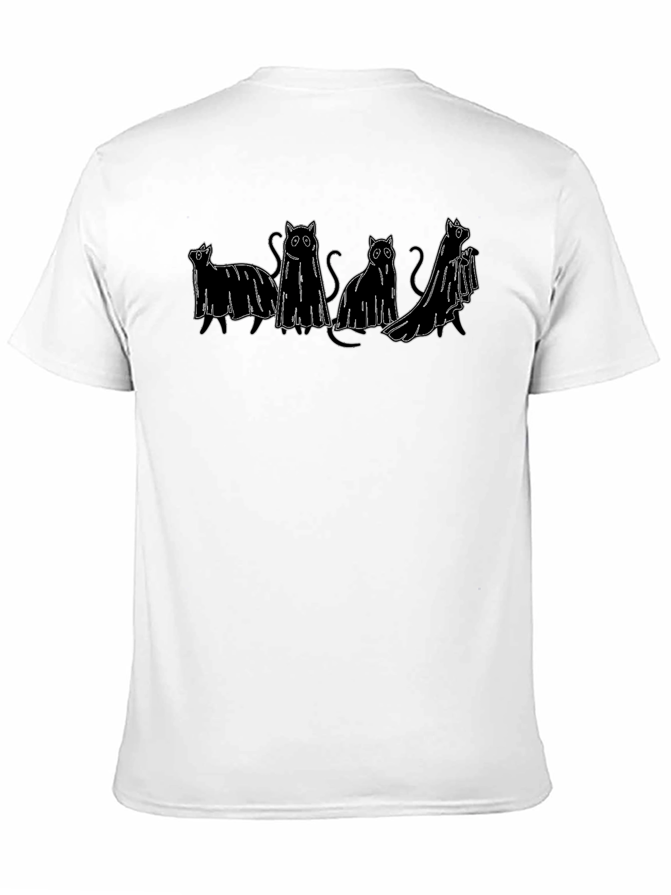 Ghost Cat T-Shirt - Spooky Season Apparel