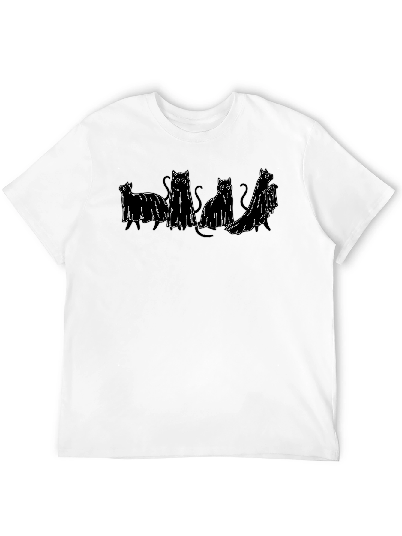 Ghost Cat T-Shirt - Spooky Season Apparel