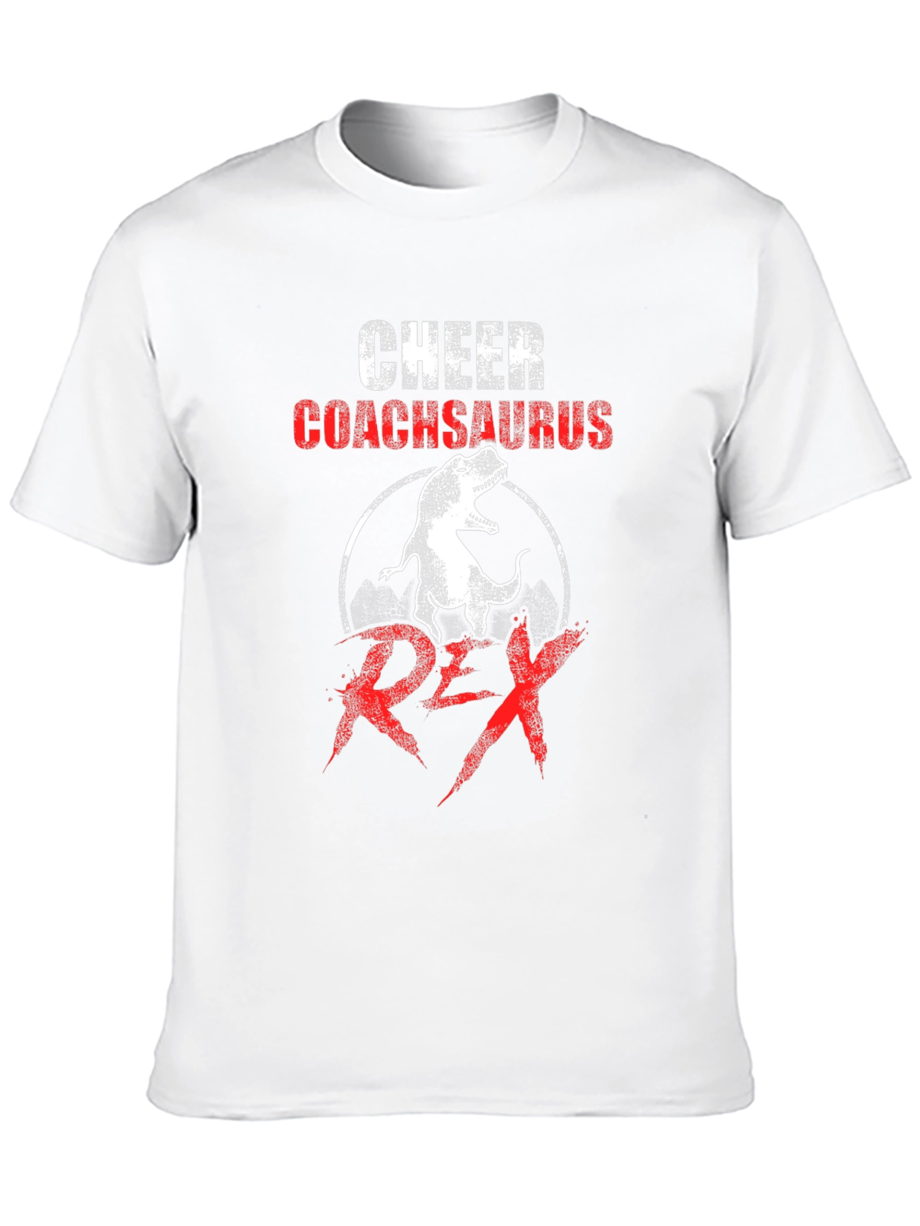 Cheer Coachsaurus Rex T-Shirt - Dinosaur Graphic Tee