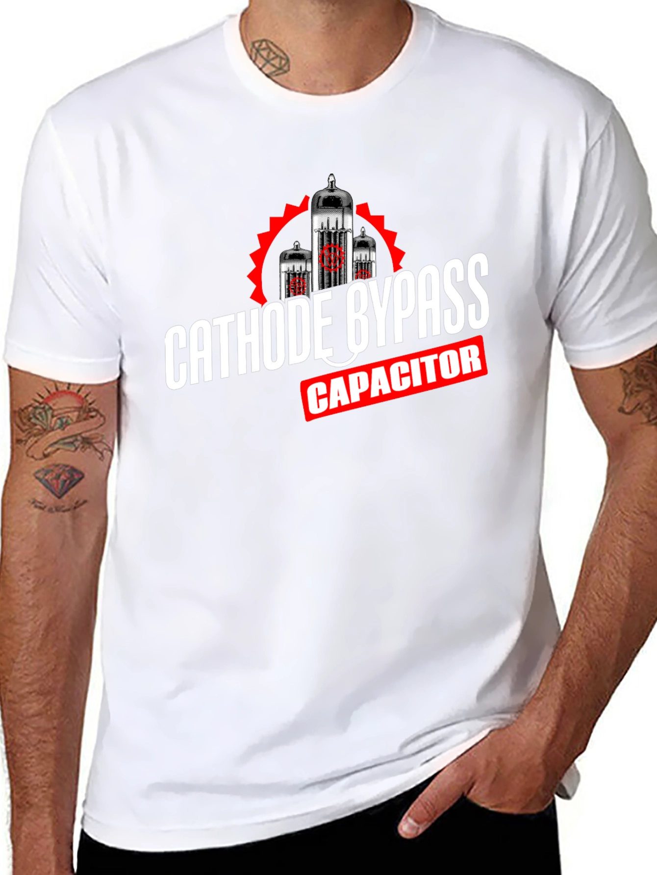 Cathode Bypass Capacitor T-Shirt Black